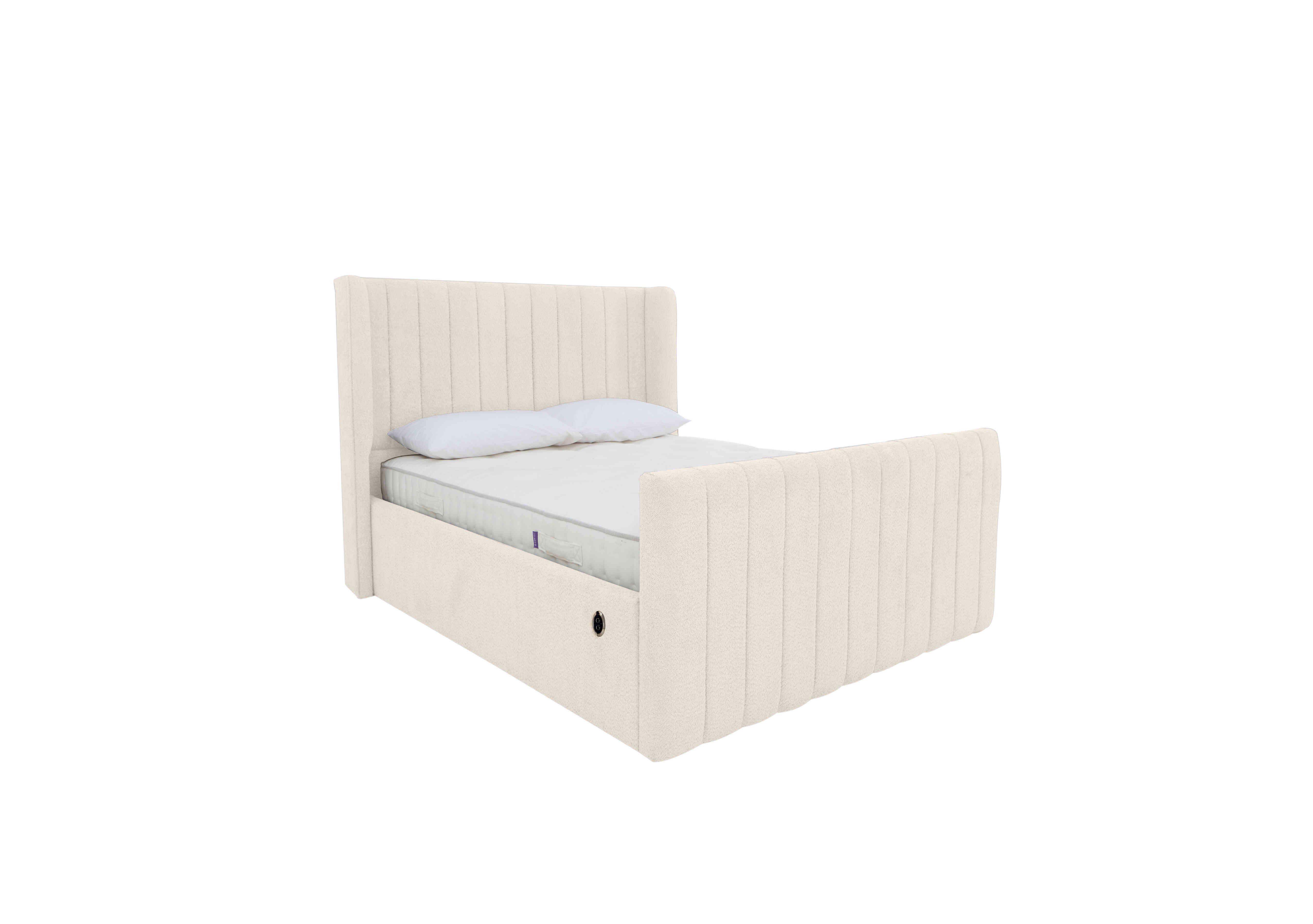 Eira High Foot End Electric Ottoman Bed Frame in Comfy Oat on Furniture Village