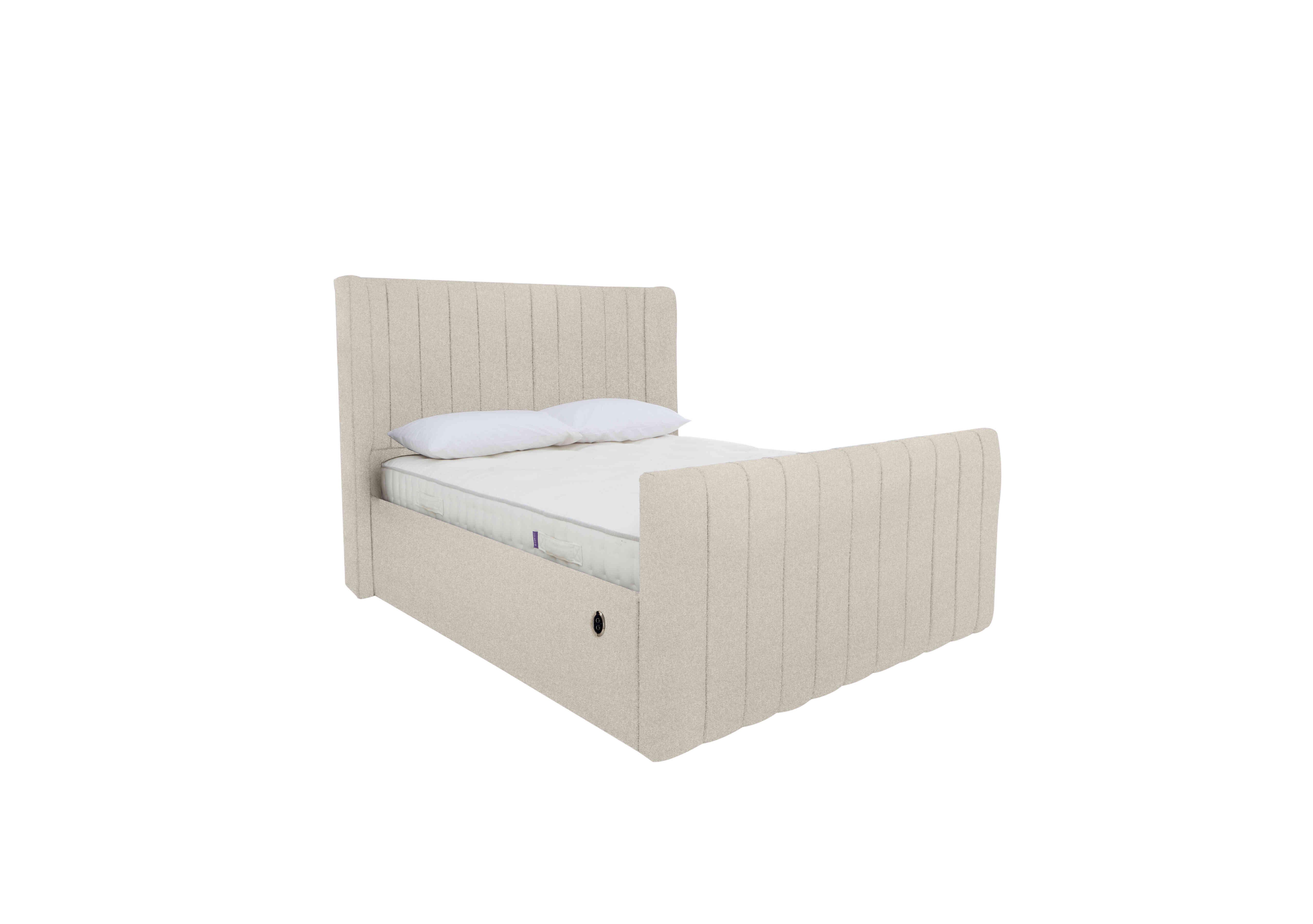 Eira High Foot End Electric Ottoman Bed Frame in Gatsby Fossil Hunting on Furniture Village