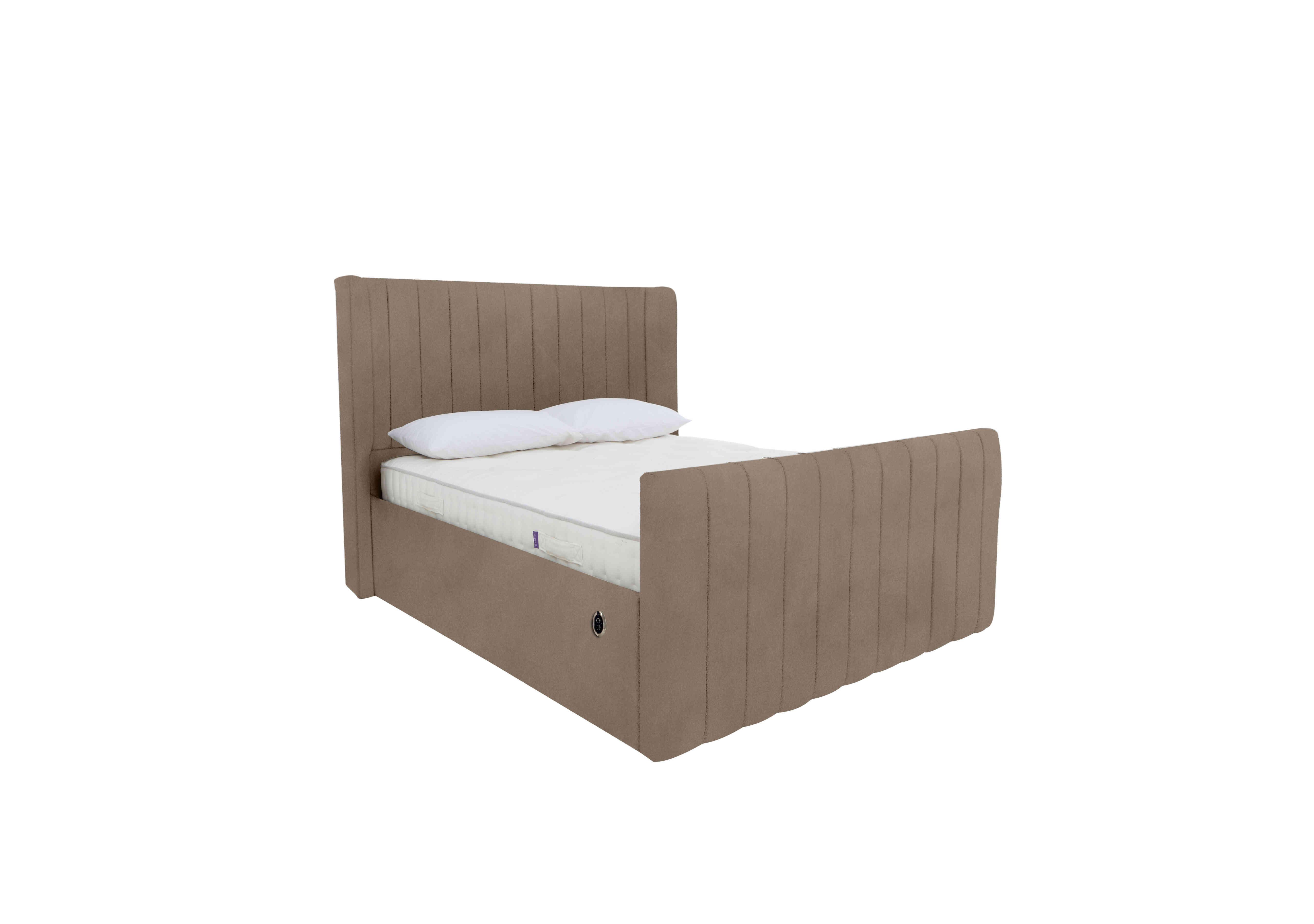 Eira High Foot End Electric Ottoman Bed Frame in Sanderson Potters Clay on Furniture Village