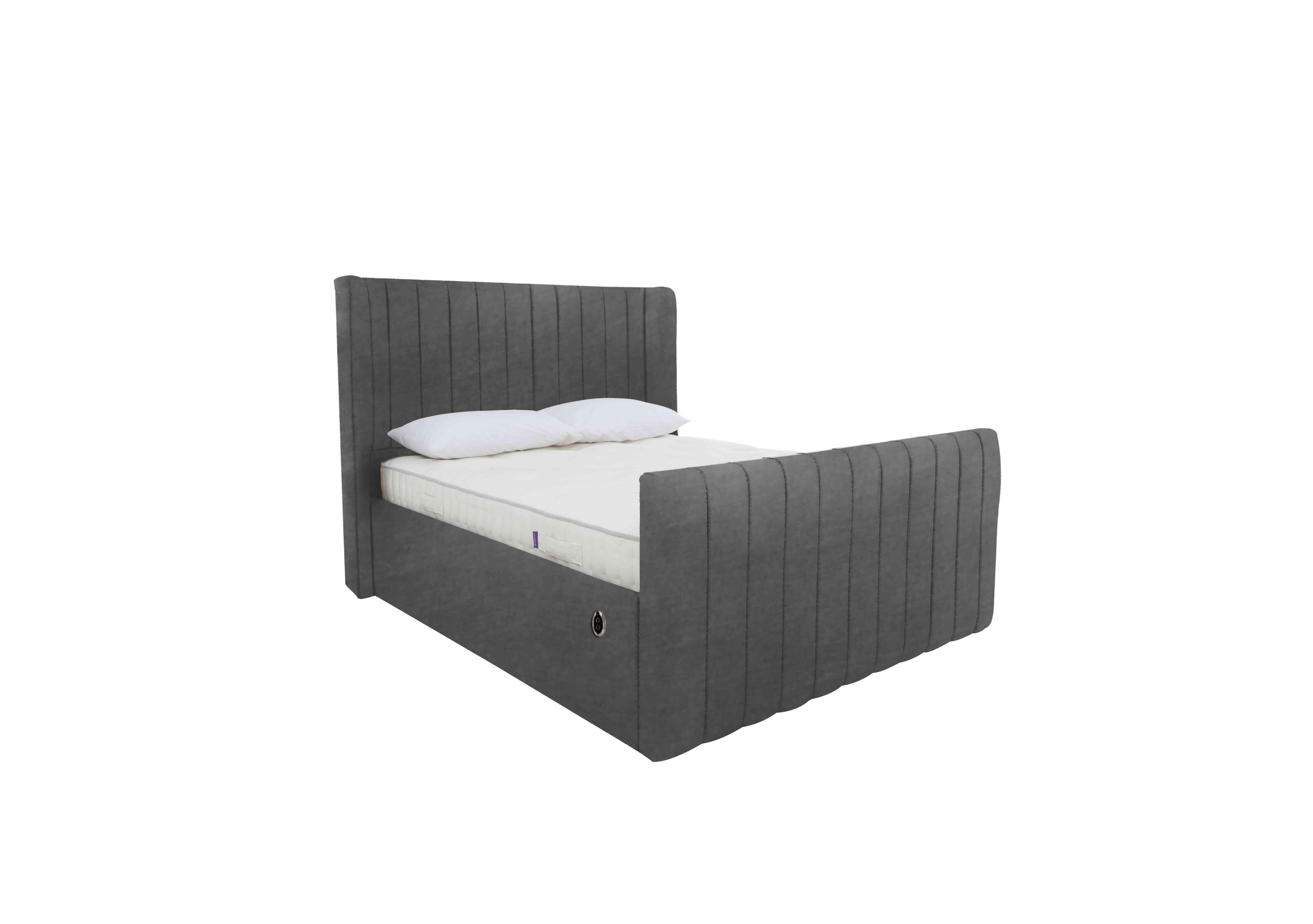 Eira High Foot End Electric Ottoman Bed Frame in Savannah Coal on Furniture Village