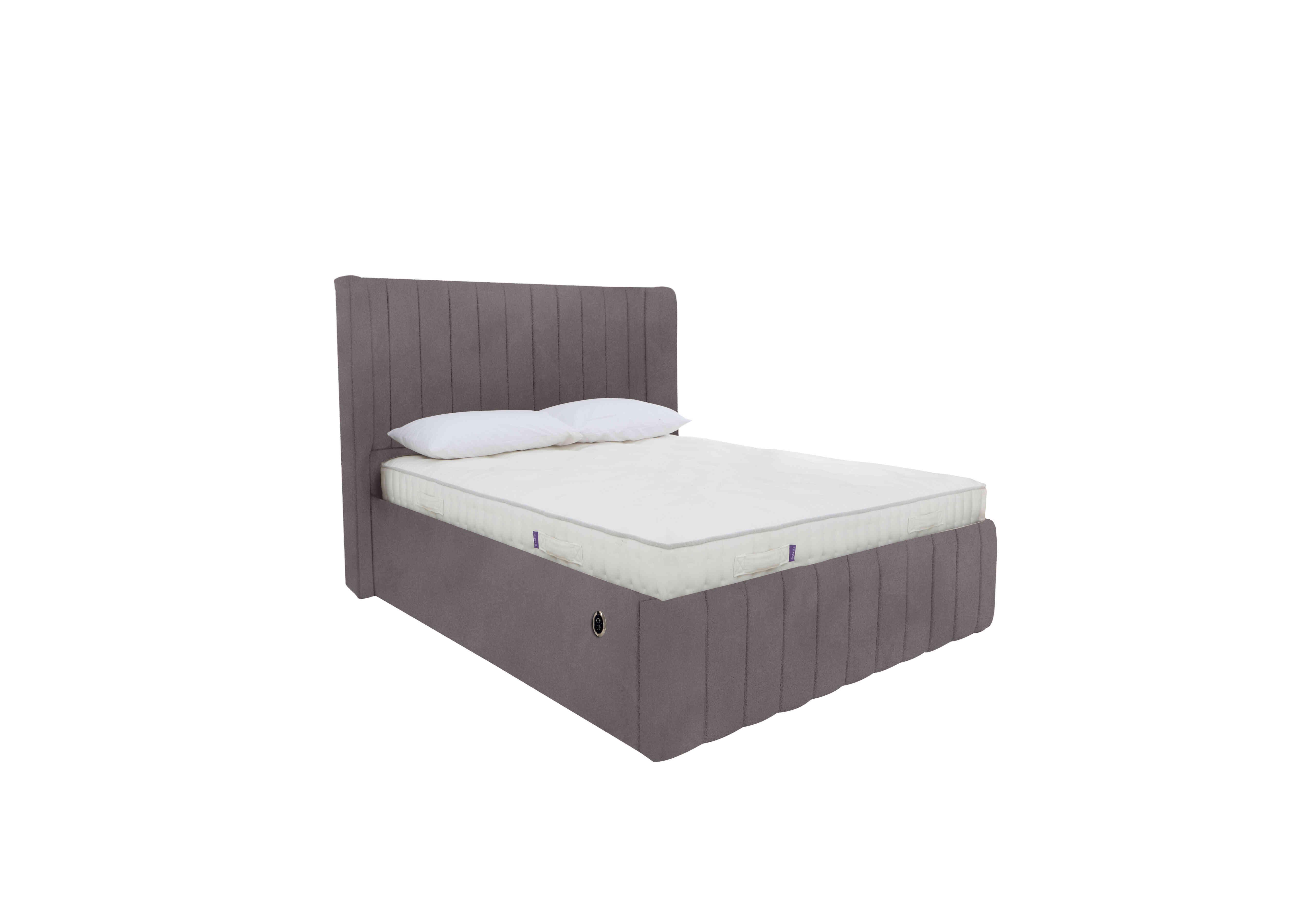 Eira Low Foot End Electric Ottoman Bed Frame in Sanderson Storm on Furniture Village