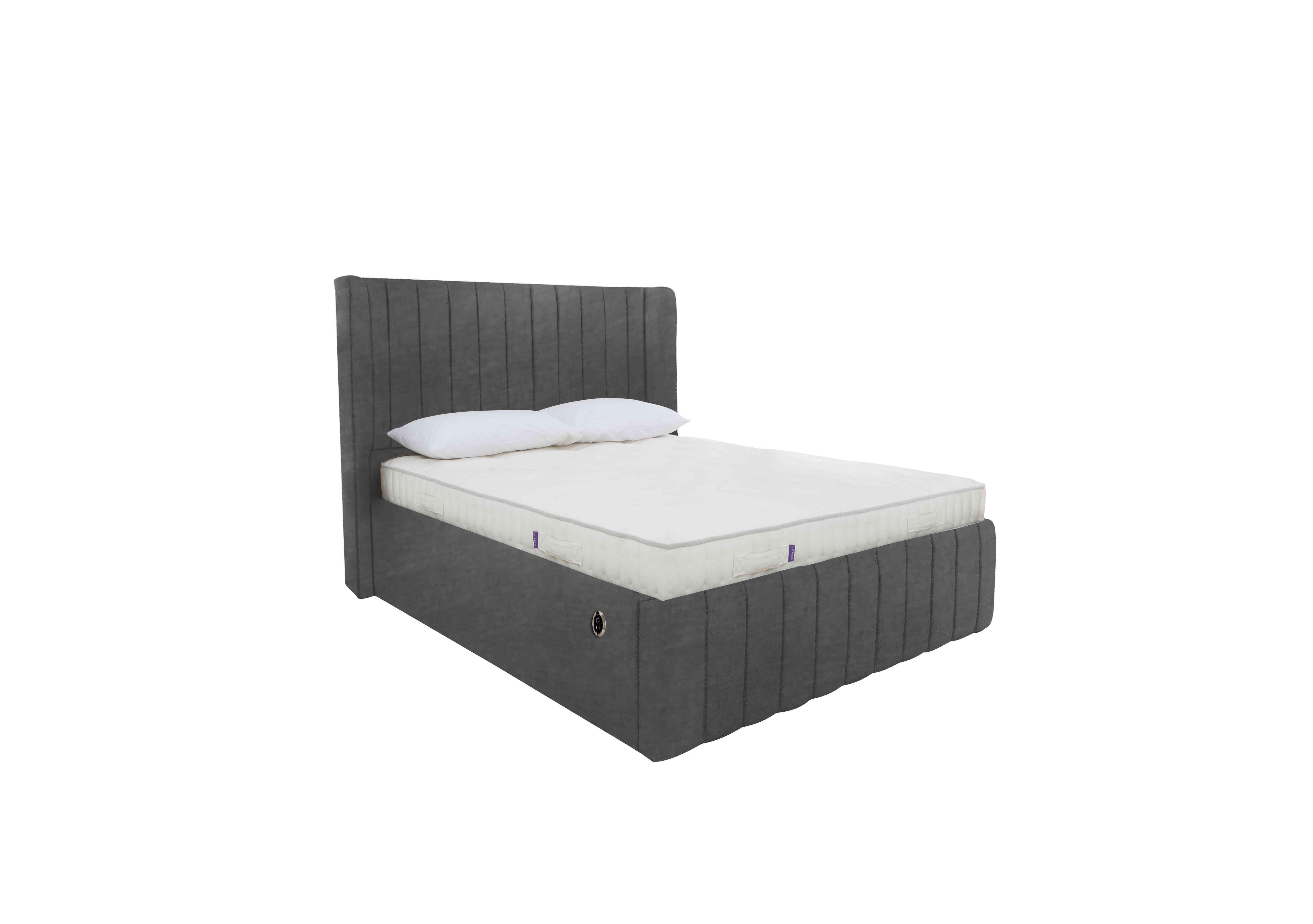 Eira Low Foot End Electric Ottoman Bed Frame in Savannah Coal on Furniture Village