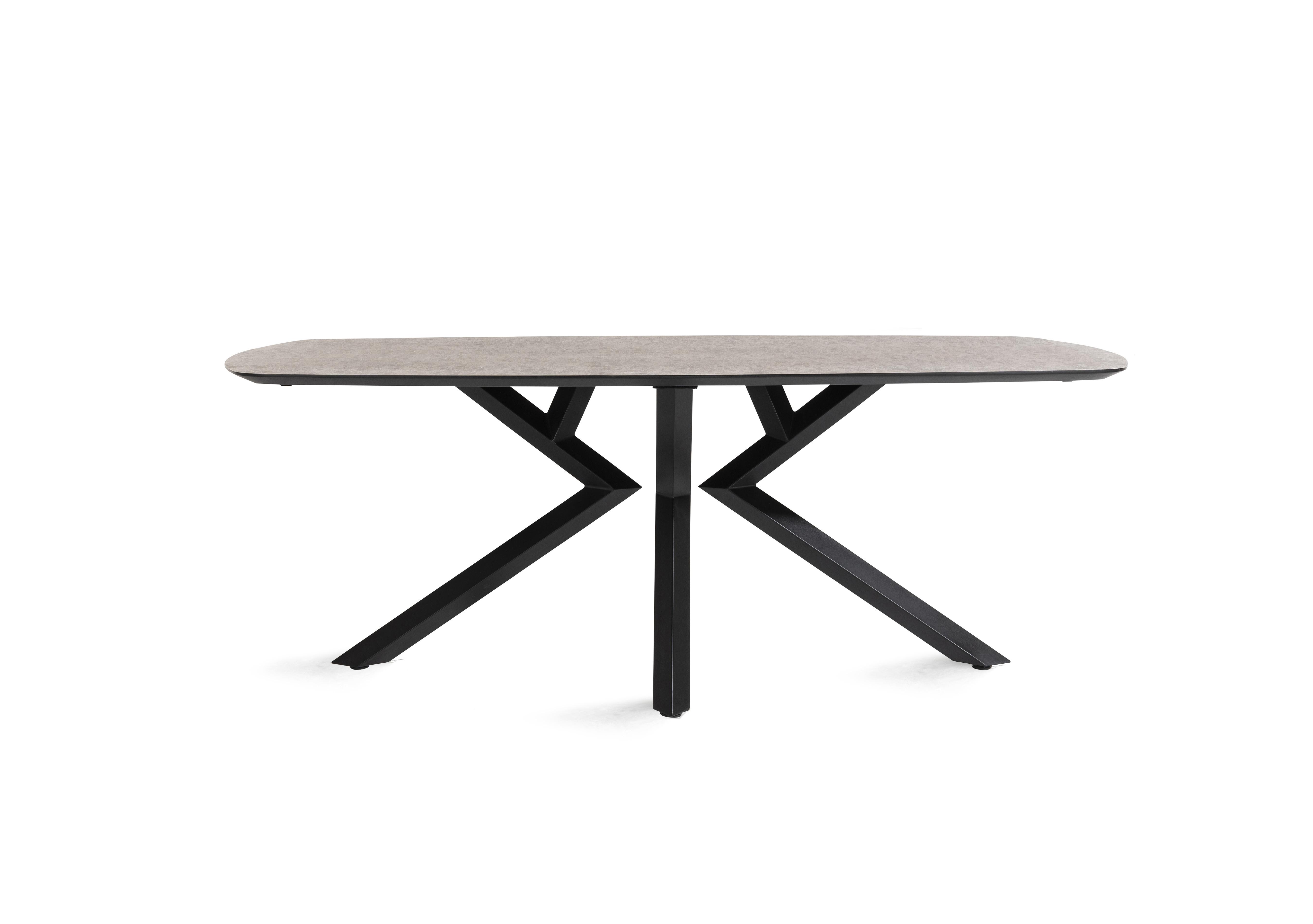 Toronto Fixed Dining Table in Anthracite on Furniture Village