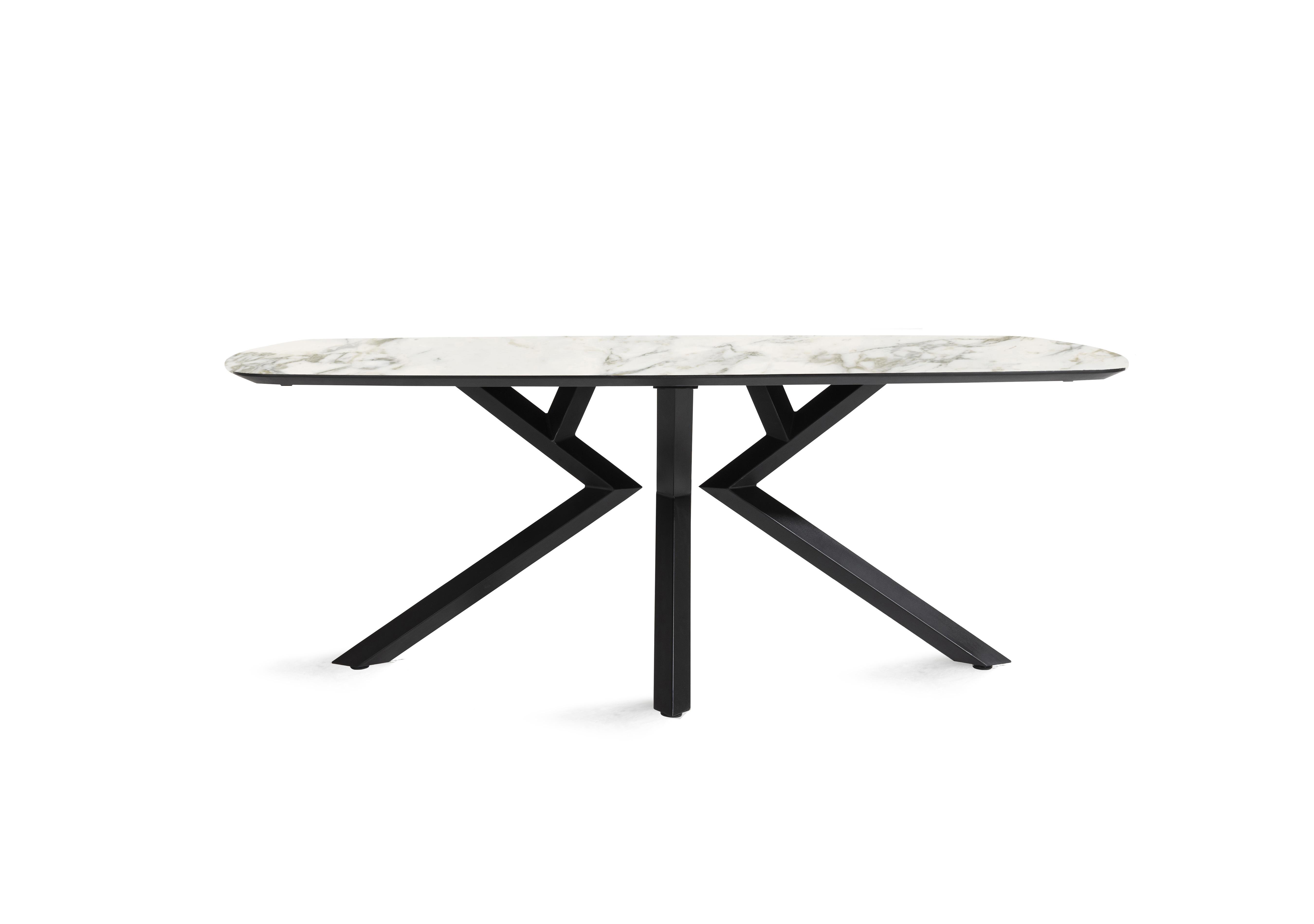 Toronto Fixed Dining Table in White on Furniture Village