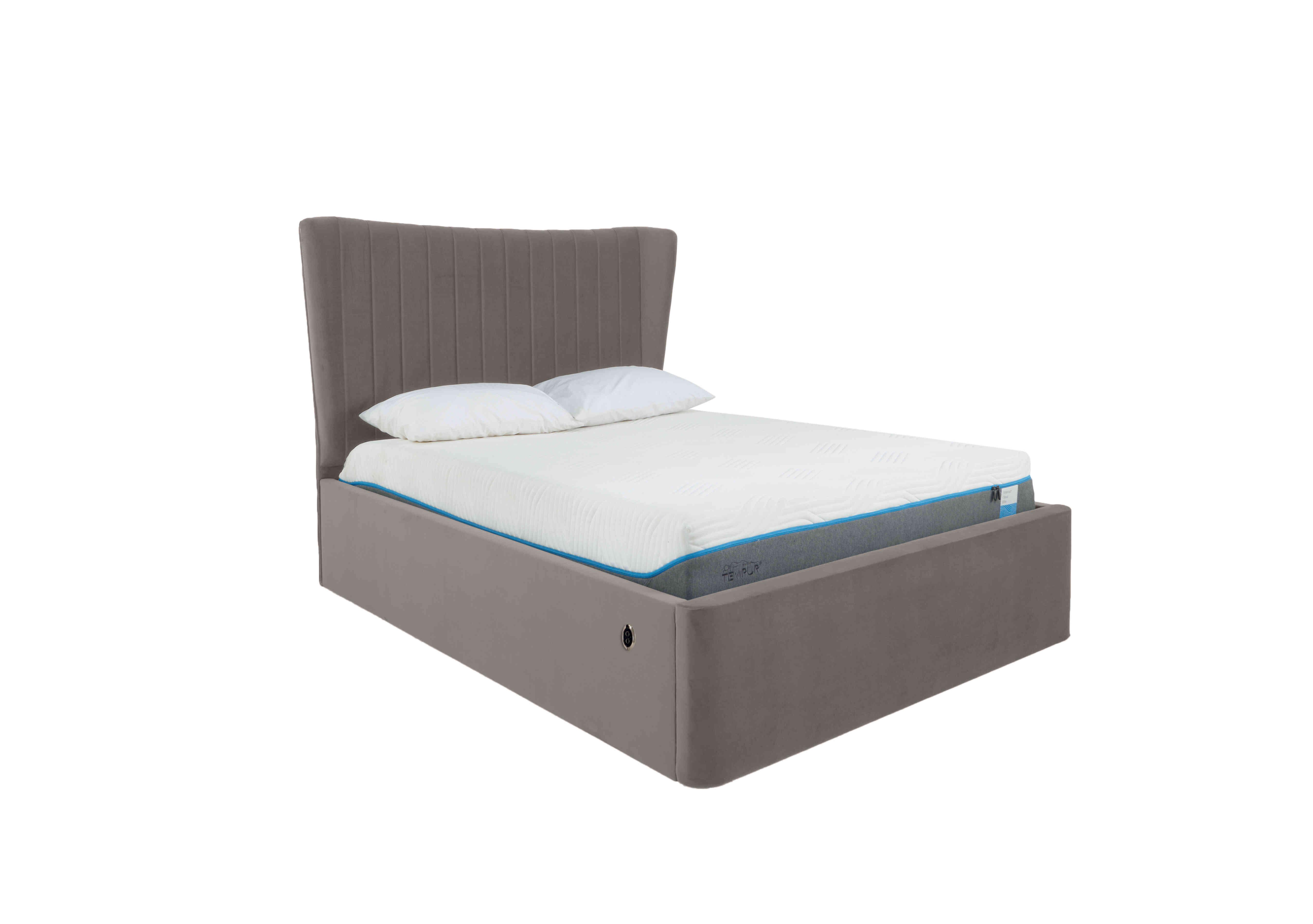 Roman Electric Ottoman Bed Frame in Sanderson Potters Clay on Furniture Village