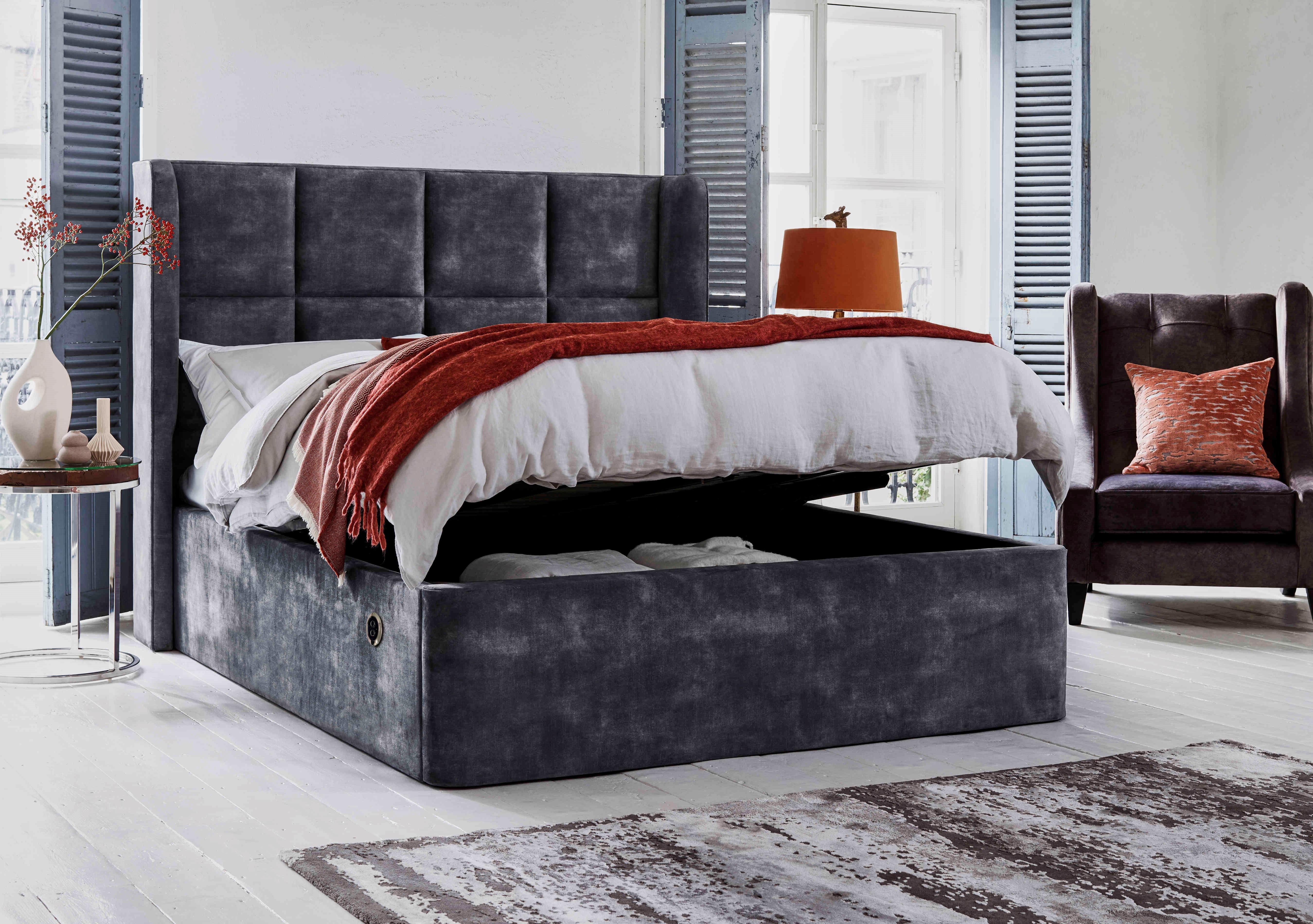 Shiva Electric Ottoman Bed Frame in  on Furniture Village
