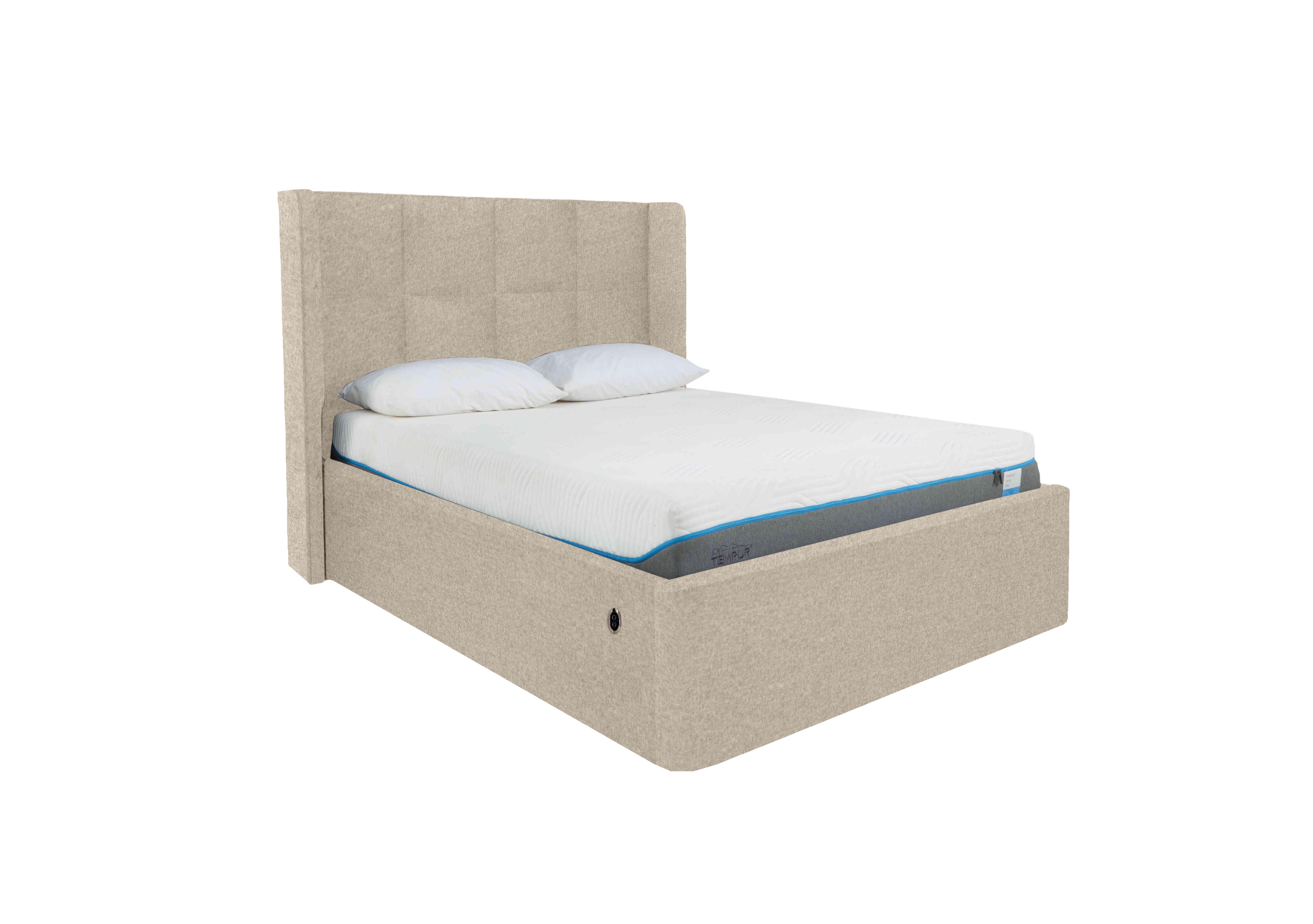 Shiva Electric Ottoman Bed Frame in Gatsby Fossil Hunting on Furniture Village