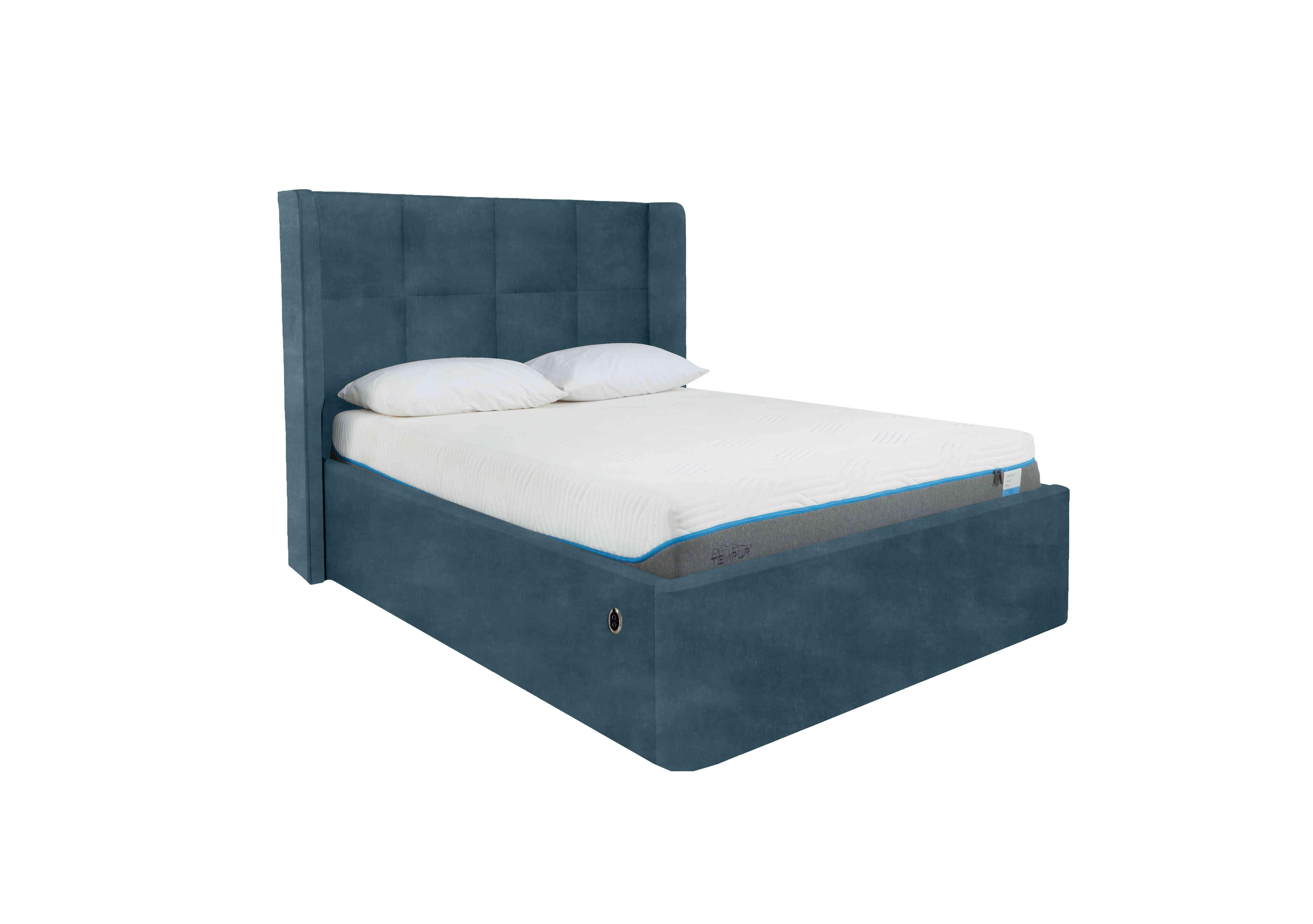 Shiva Electric Ottoman Bed Frame in Savannah Ocean on Furniture Village