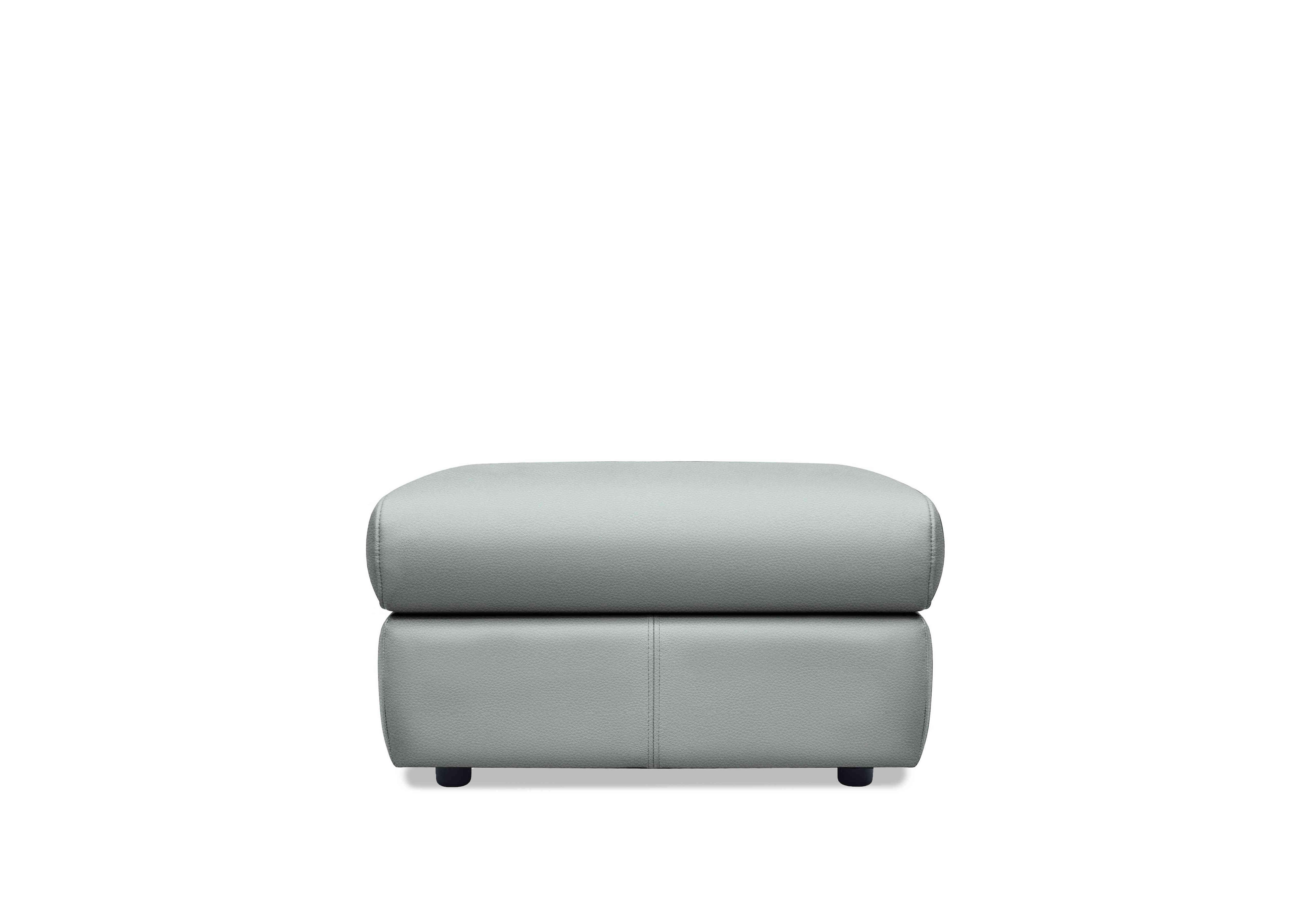 Thornbury Leather Storage Footstool in L842 Cambridge Grey on Furniture Village