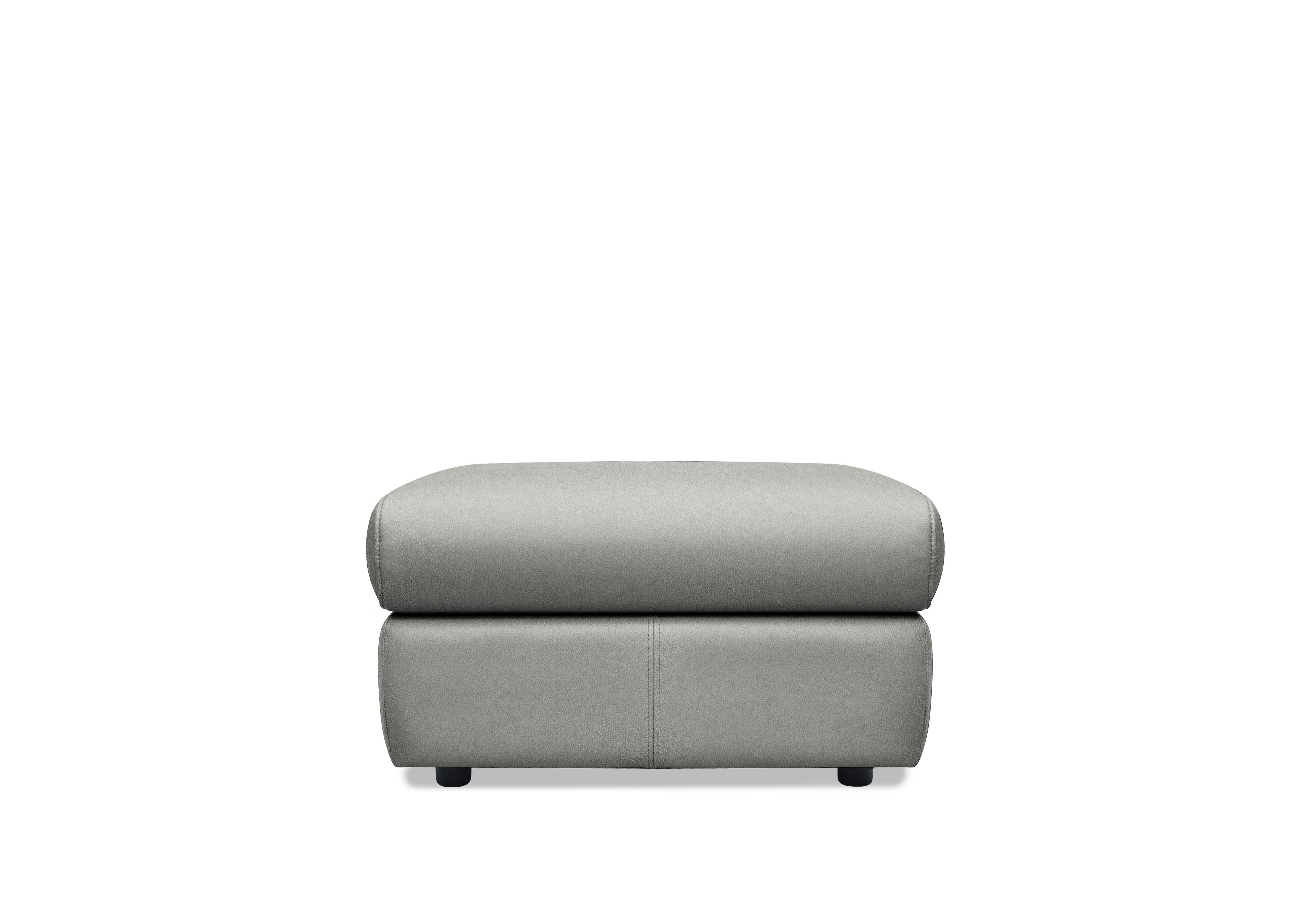 Thornbury Leather Storage Footstool in N002 Texas Charcoal on Furniture Village