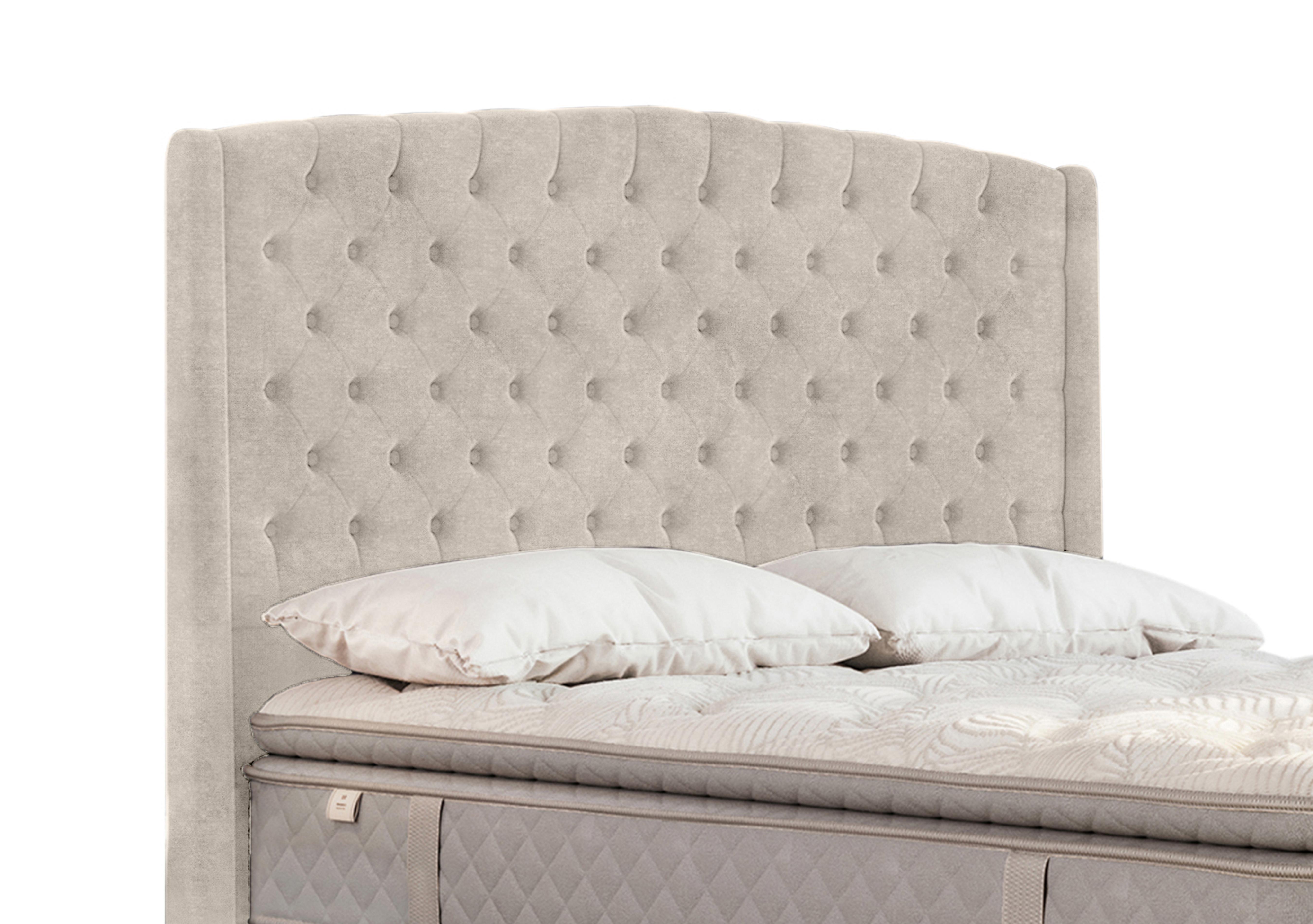 Pavilion Floor Standing Headboard in Velvet Dove on Furniture Village