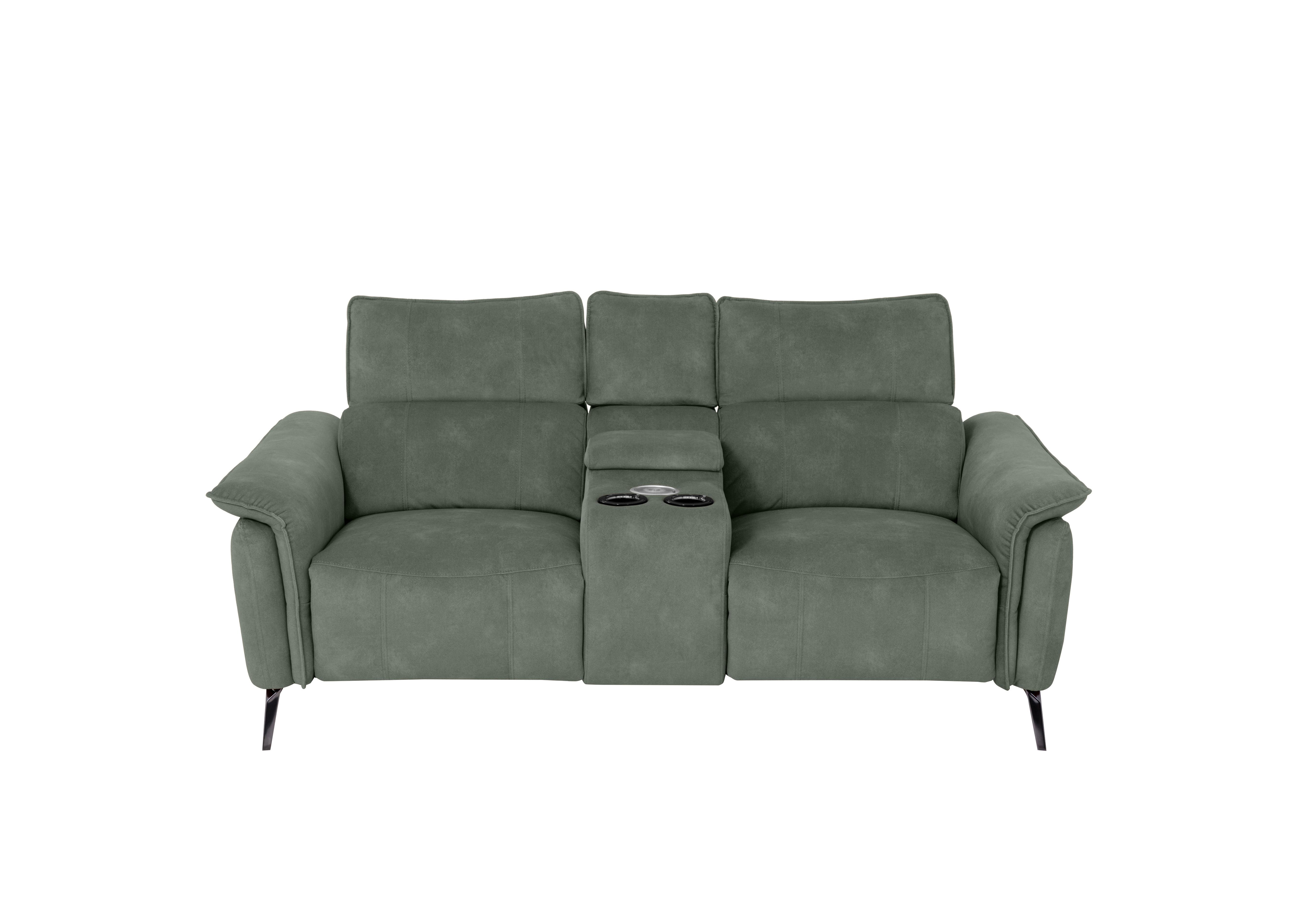 Jude 2 Seater Fabric Power Recliner Sofa with Smart Console Unit and Power Telescopic Headrests in Fern Dexter 14 43514 on Furniture Village