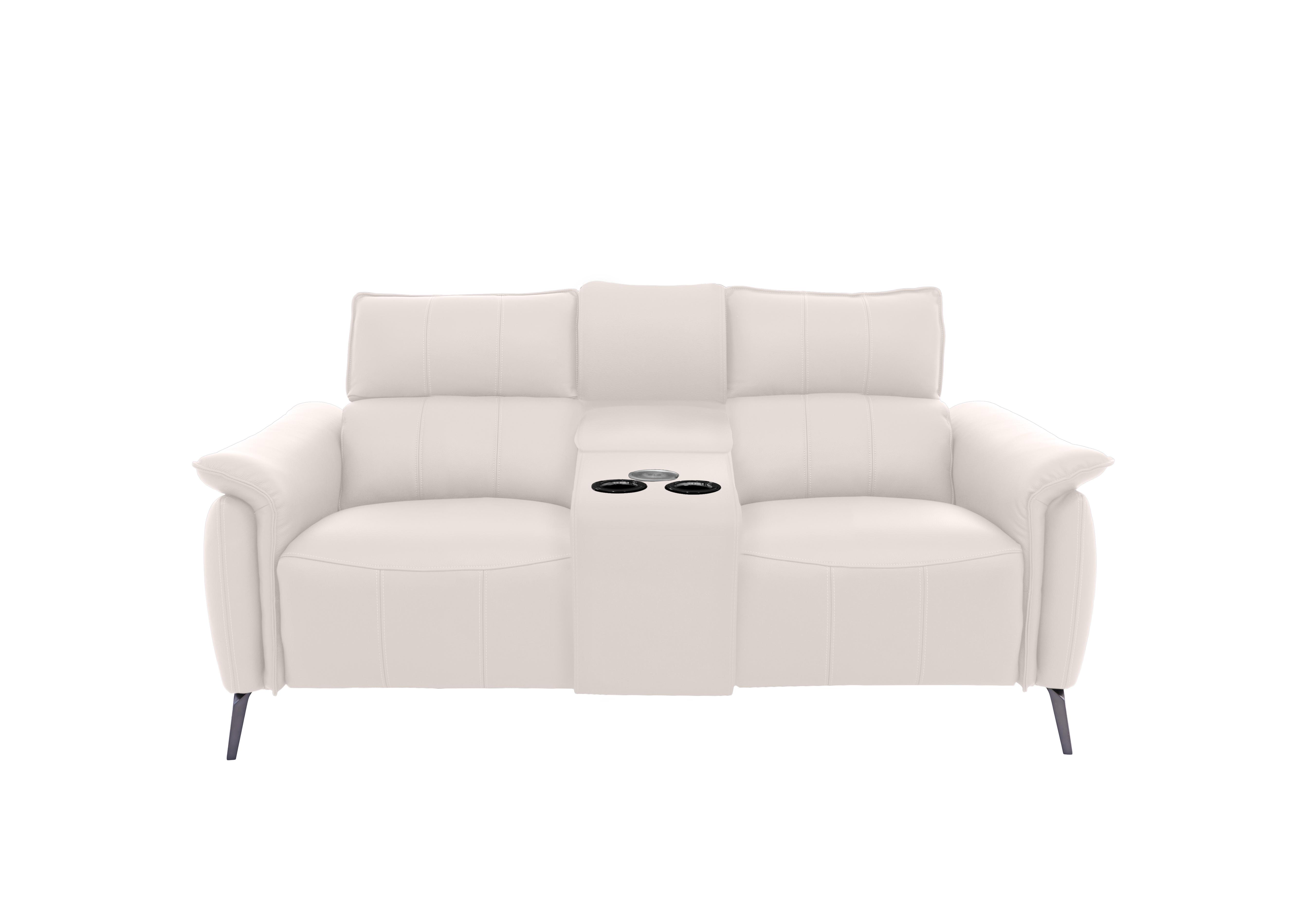 Jude 2 Seater Leather Power Recliner Sofa with Smart Console Unit and Power Telescopic Headrests in Montana Cotton Cat-40/13 on Furniture Village