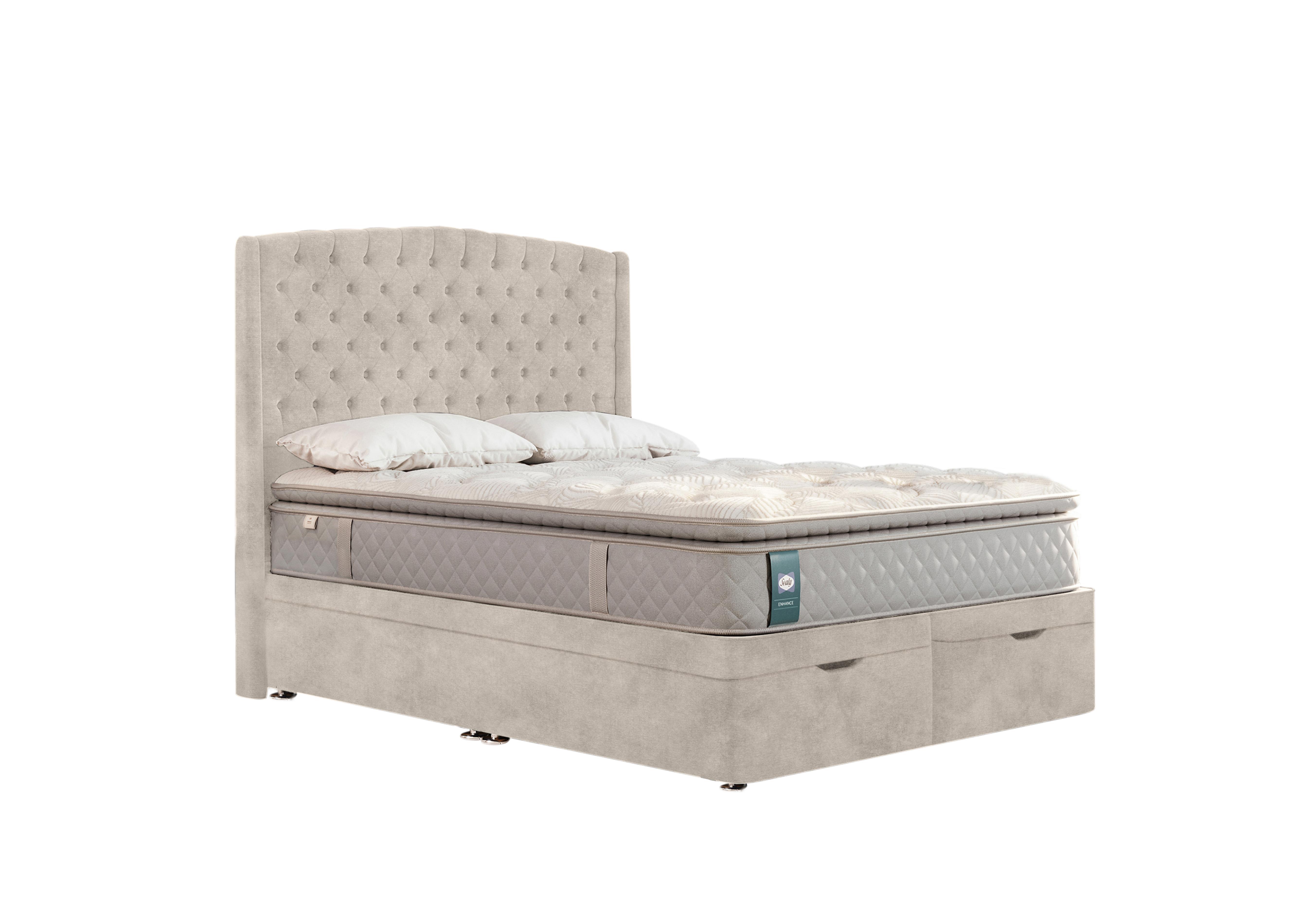 Ashton Ottoman Divan Set in Velvet Dove on Furniture Village