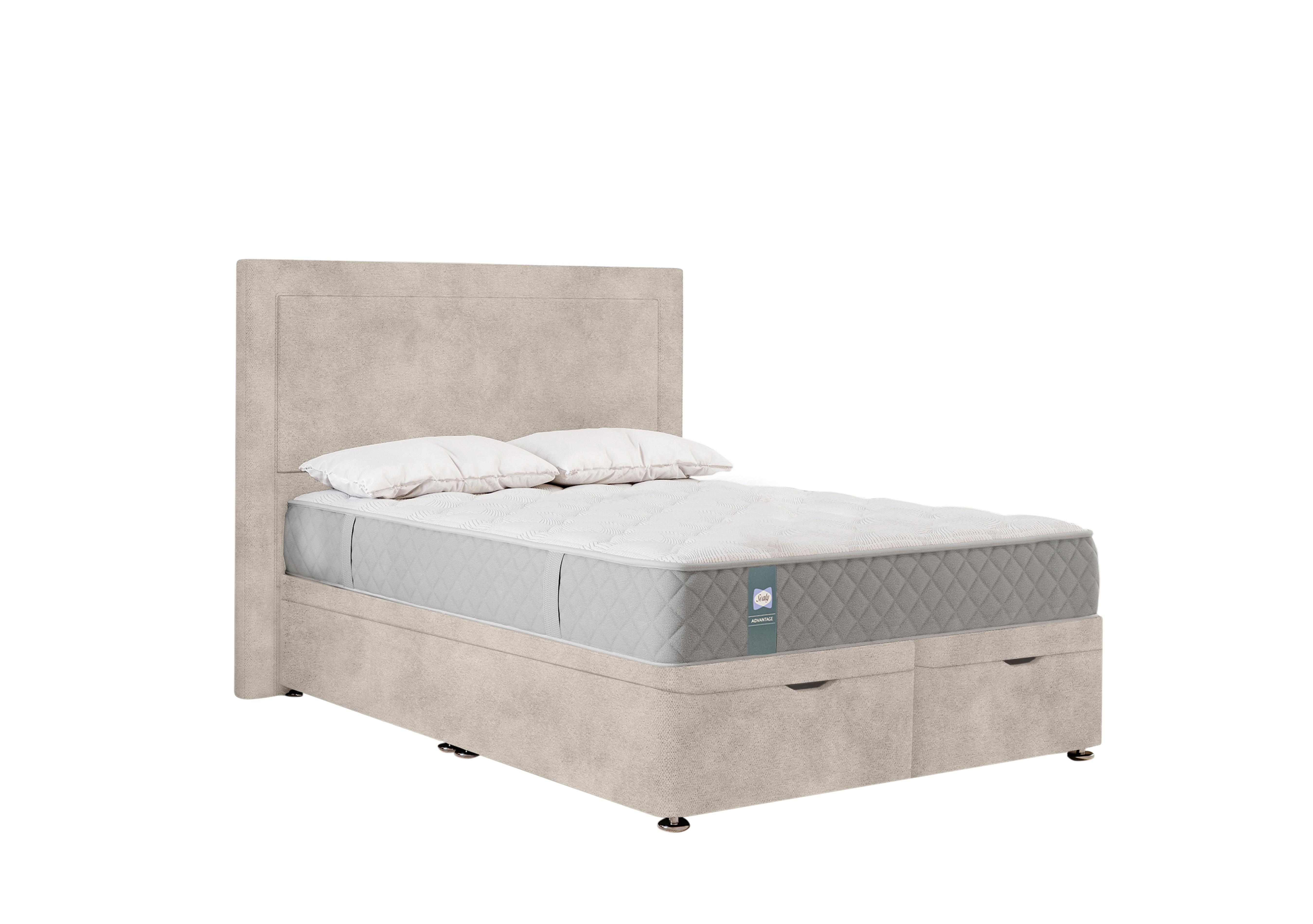 Claremont Ottoman Divan Set in Velvet Dove on Furniture Village