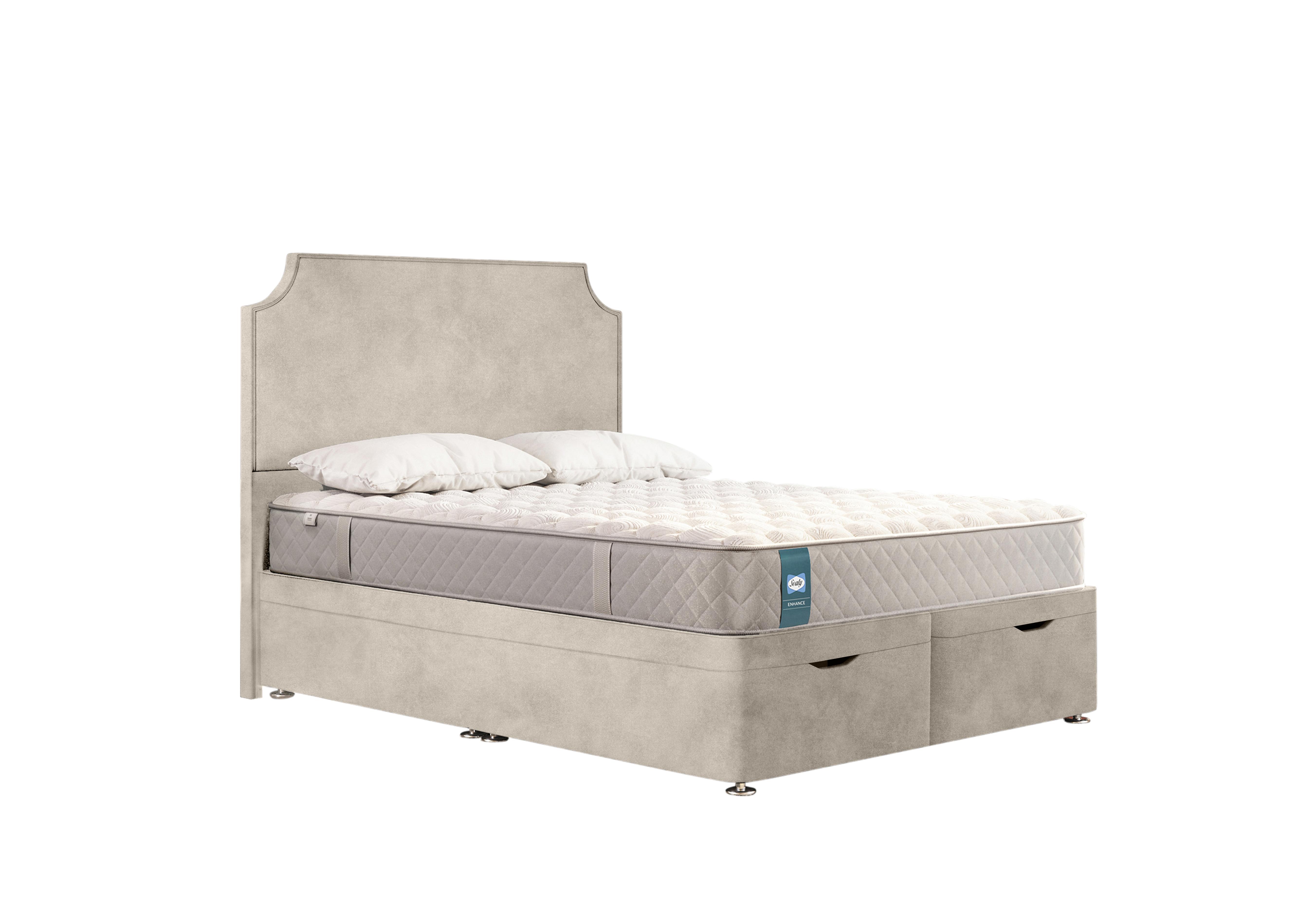 Sterling Ottoman Divan Set in Velvet Dove on Furniture Village