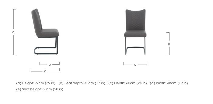 Loki Set of 4 Cantilever Dining Chairs in  on Furniture Village