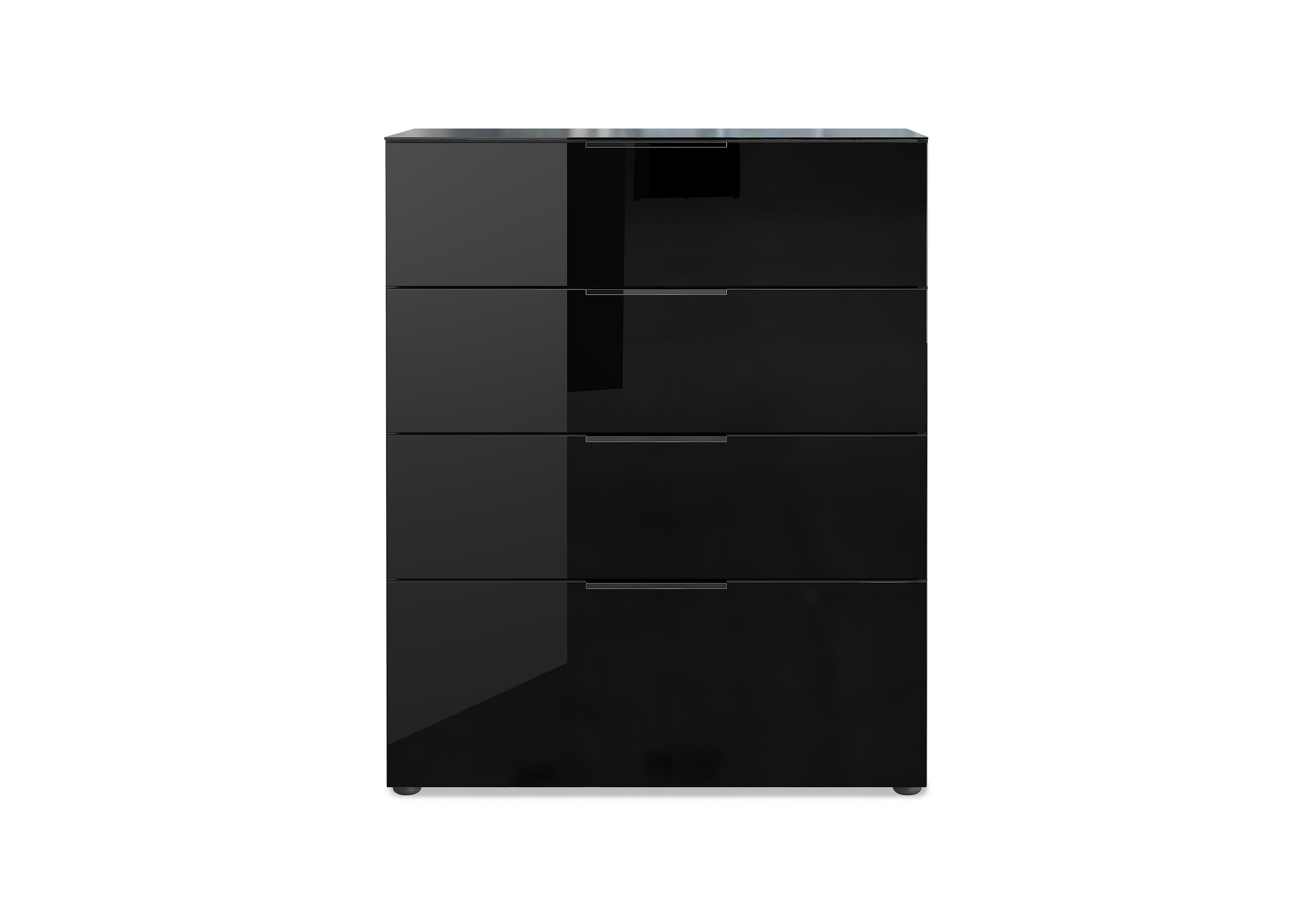 Clio 4 Drawer Chest in Black on Furniture Village