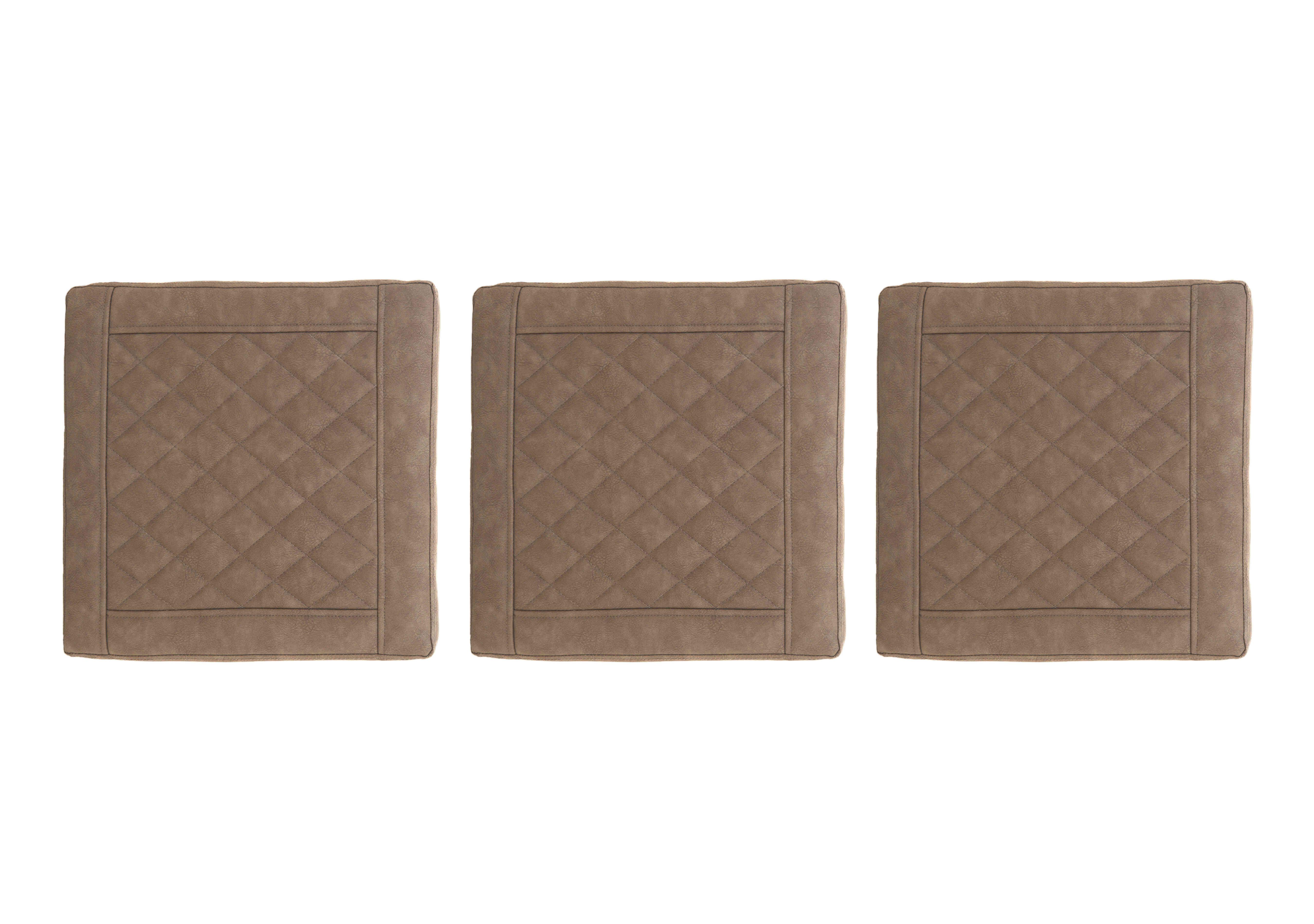 Loki Set of 3 Bench Pads in Brown on Furniture Village