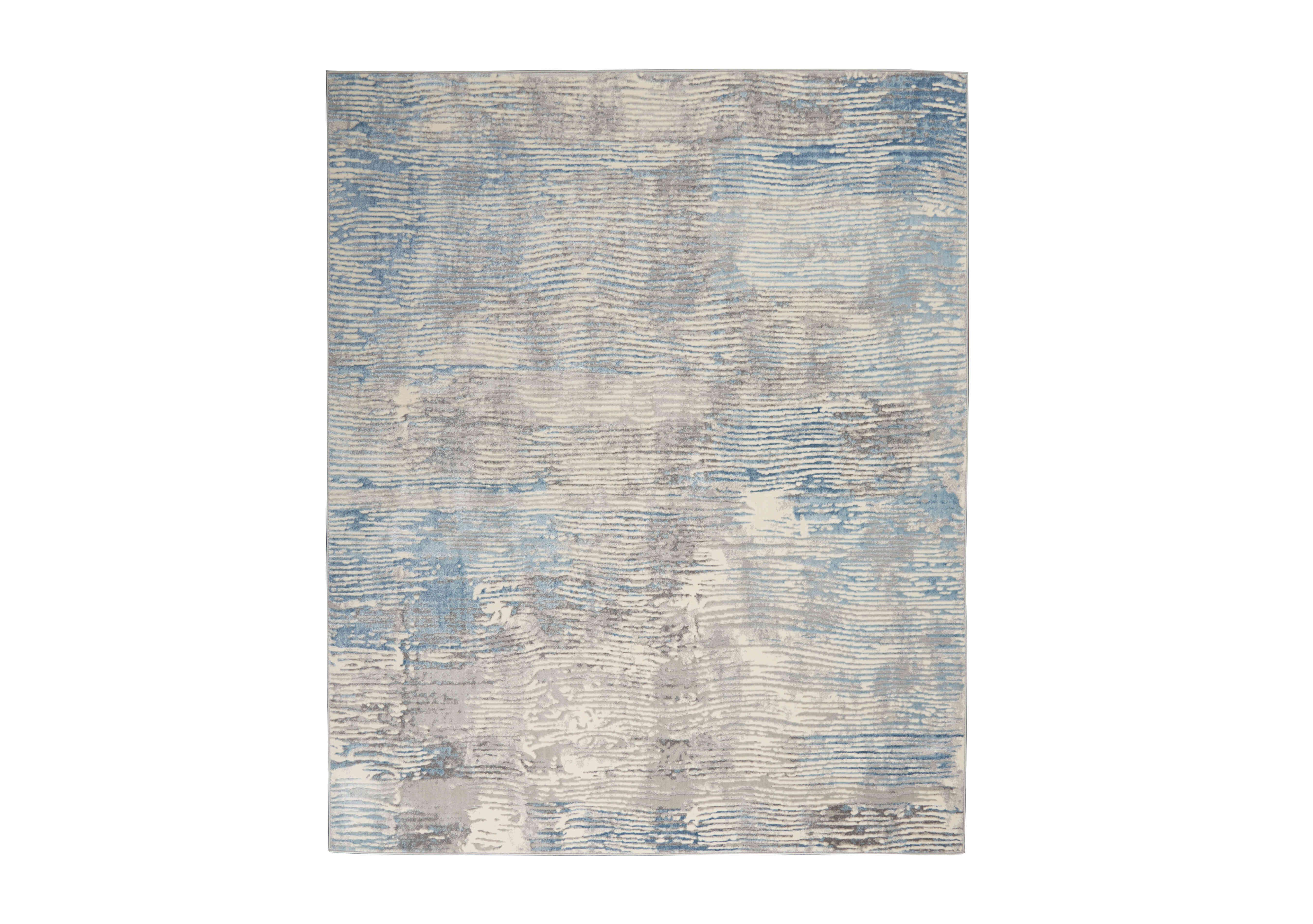 Solita Rug in Ivory Grey Blue on Furniture Village