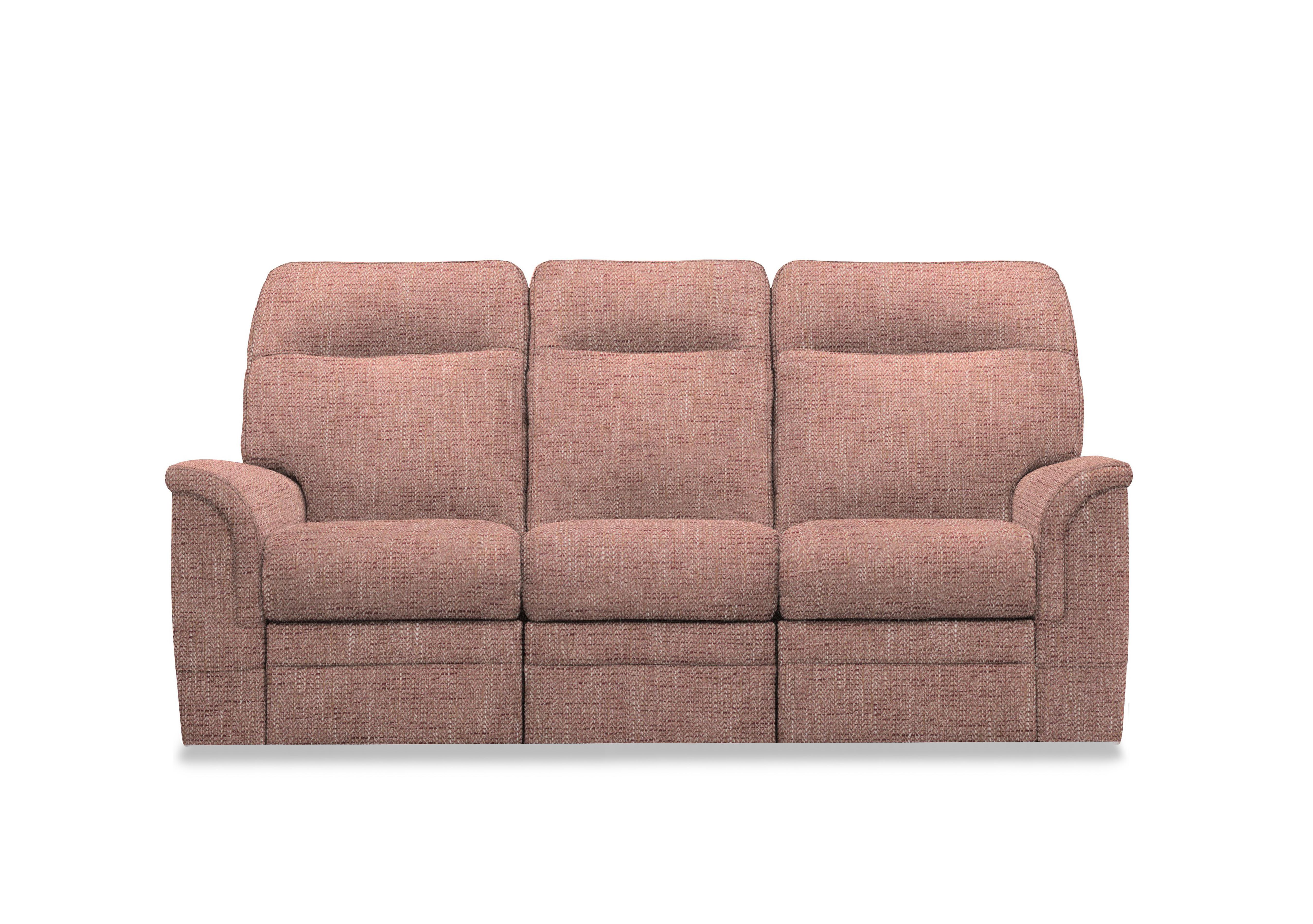 Hudson 23 Fabric 3 Seater Power Recliner Sofa with Power Headrests and Power Lumbar in Country Rose 001409-0003 on Furniture Village