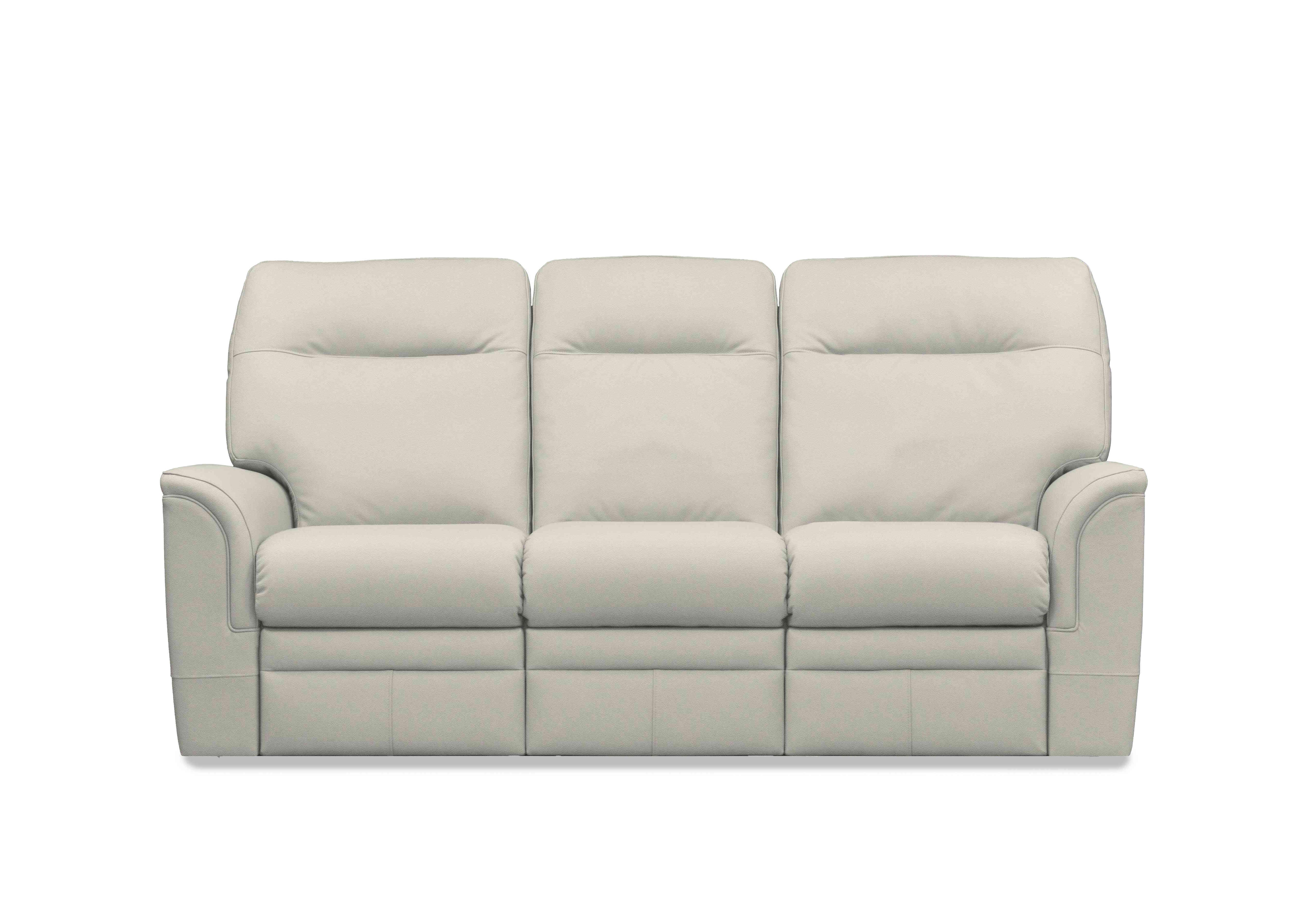 Hudson 23 Leather 3 Seater Sofa in Como Dove 0053051-0092 on Furniture Village