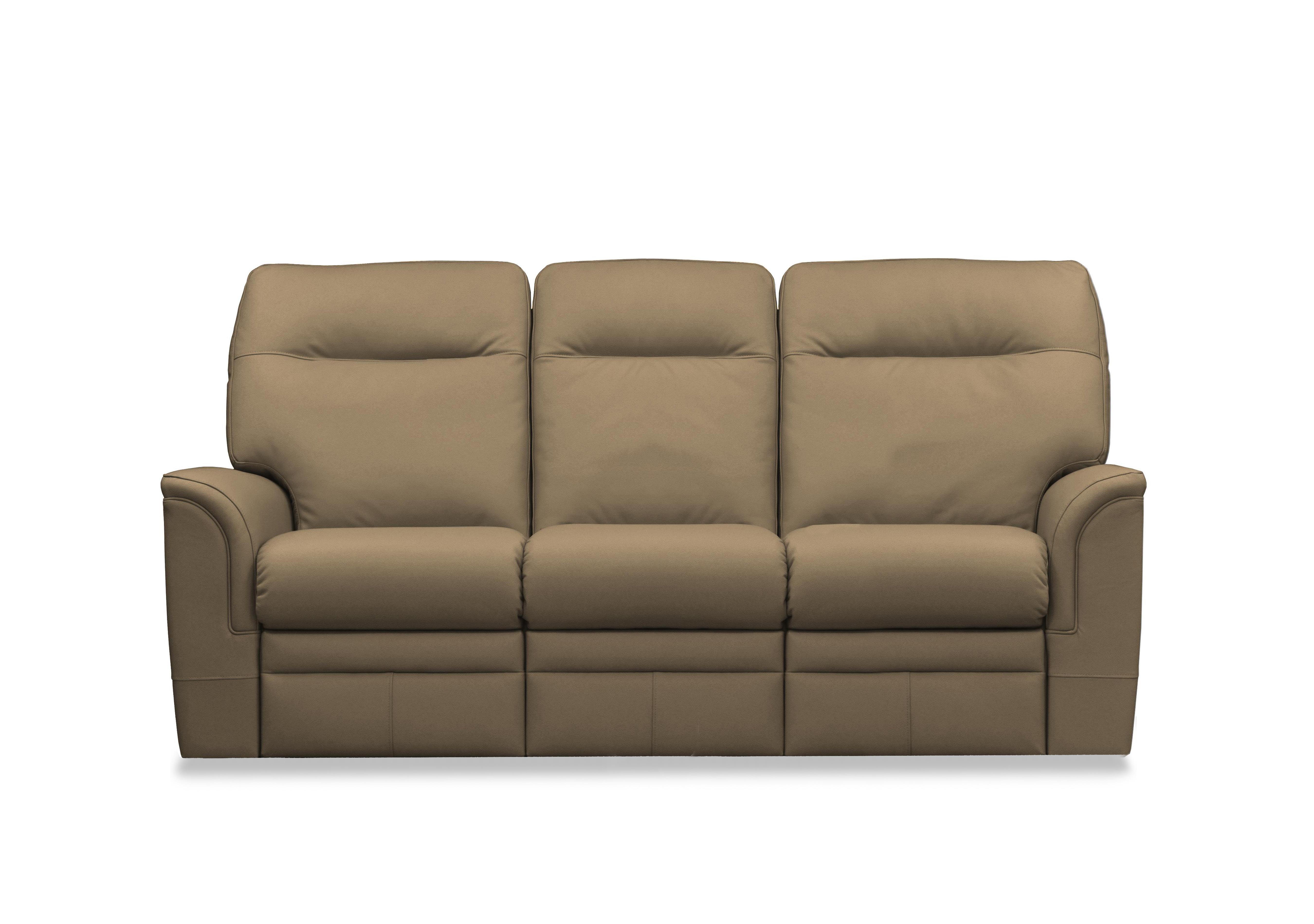 Hudson 23 Leather 3 Seater Sofa in Como Sage 0053051-0051 on Furniture Village