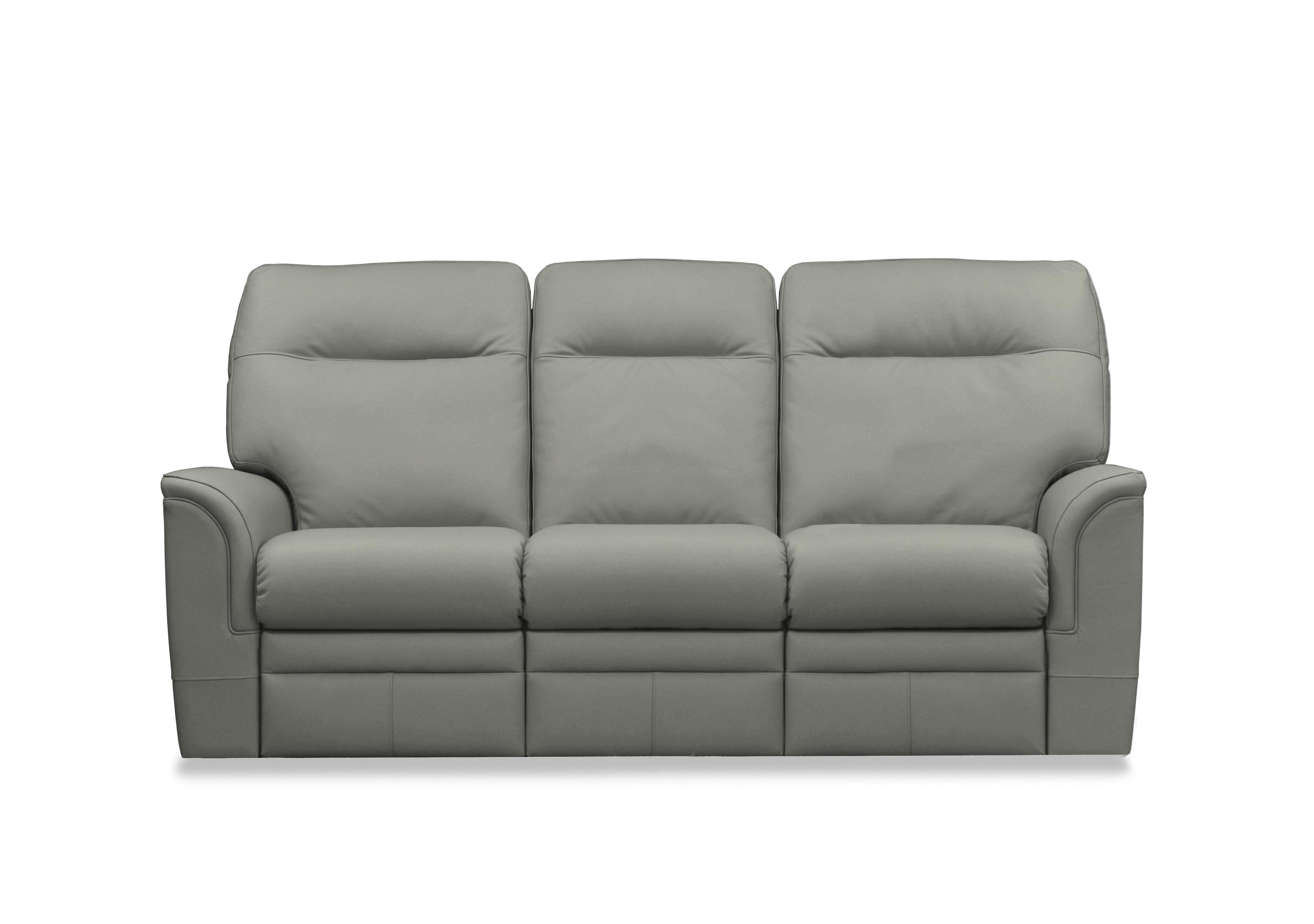 Hudson 23 Leather 3 Seater Sofa in Como Slate 0053051-0345 on Furniture Village