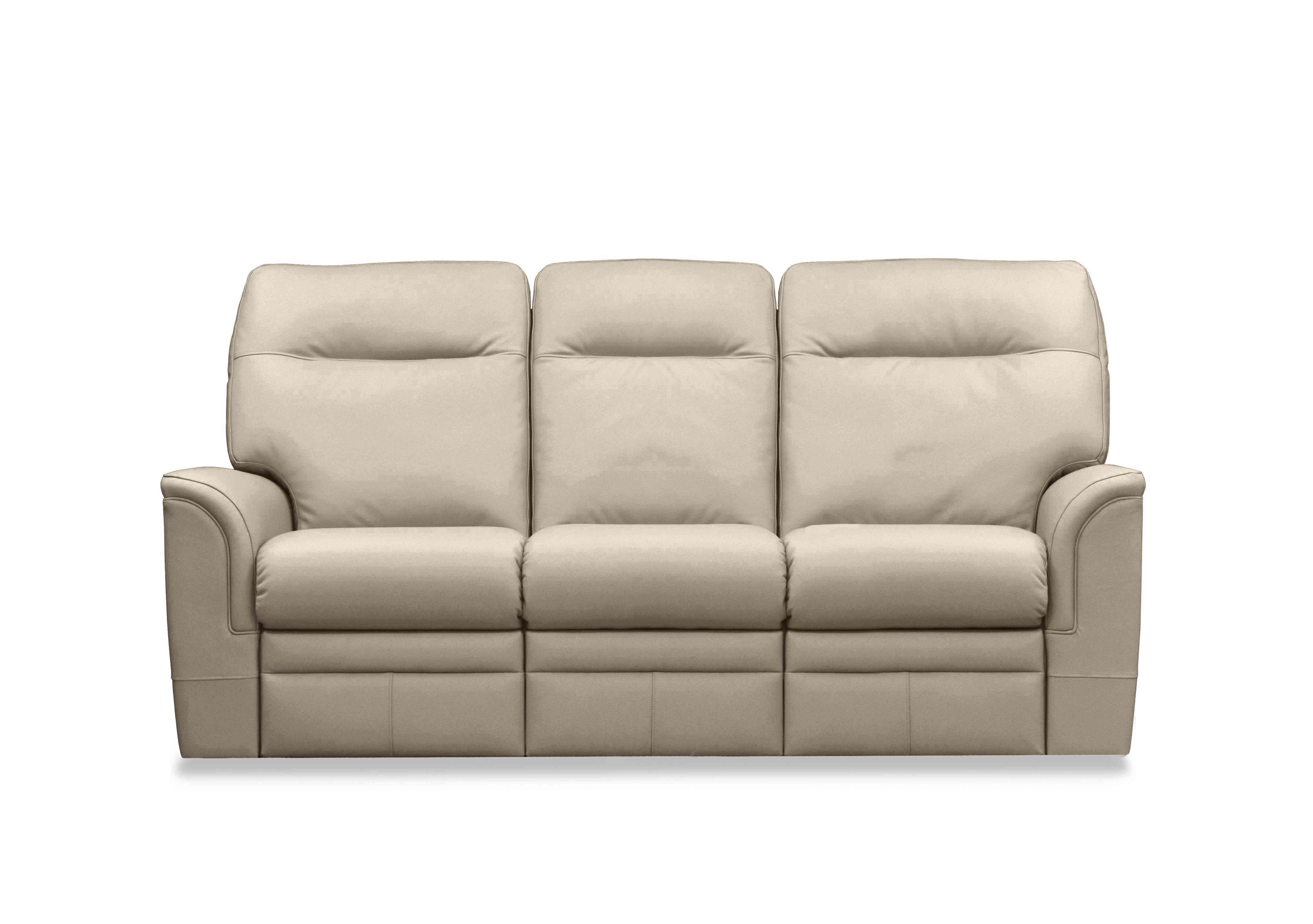 Hudson 23 Leather 3 Seater Sofa in Como Taupe 0053051-0019 on Furniture Village