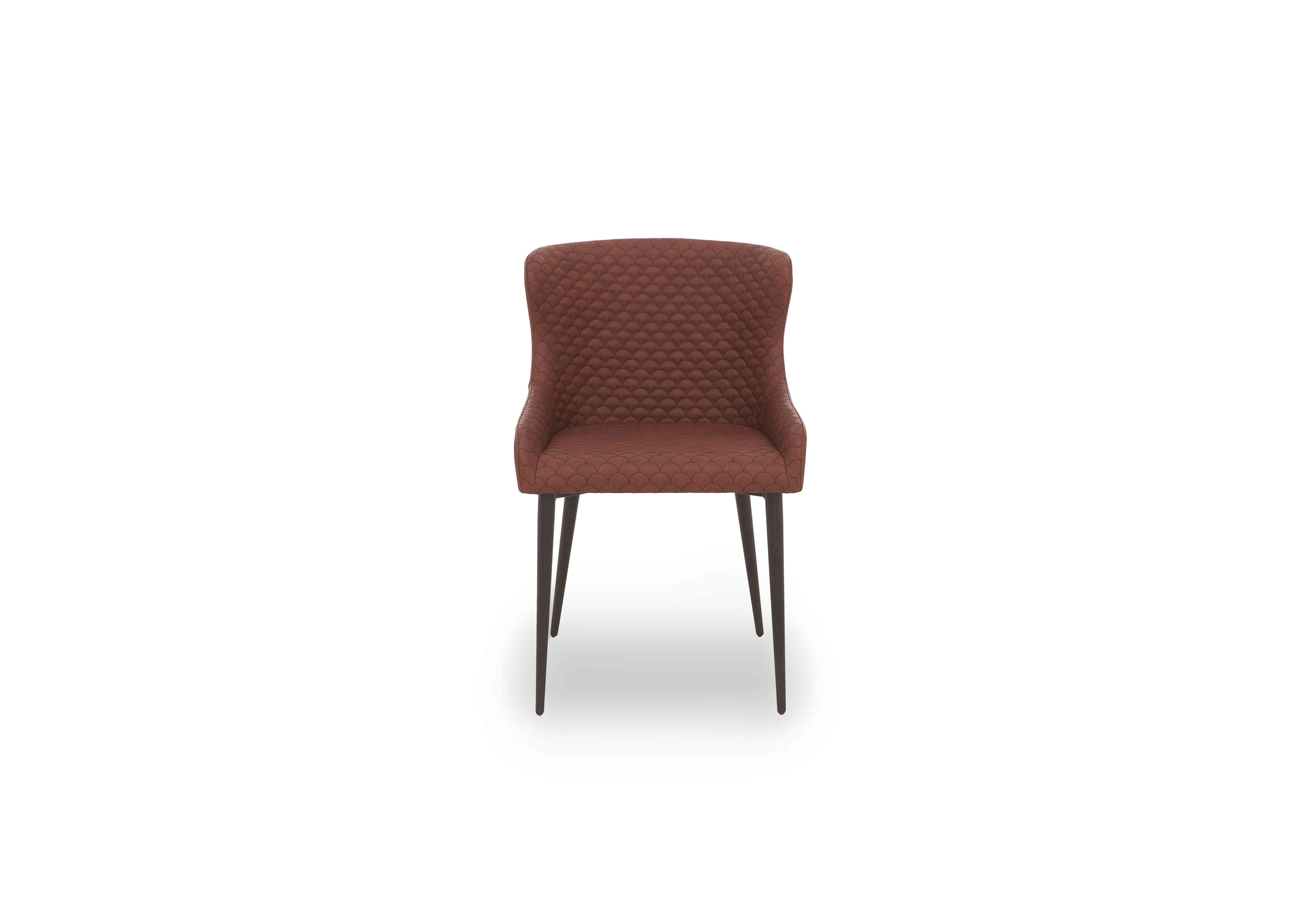 Hanoi Faux Leather Dining Chair in Tan on Furniture Village