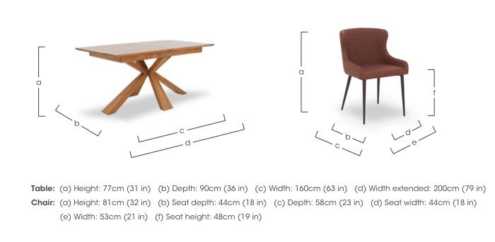 Hanoi Extending Table with Wooden Base and 4 Faux Leather Dining Chairs in  on Furniture Village