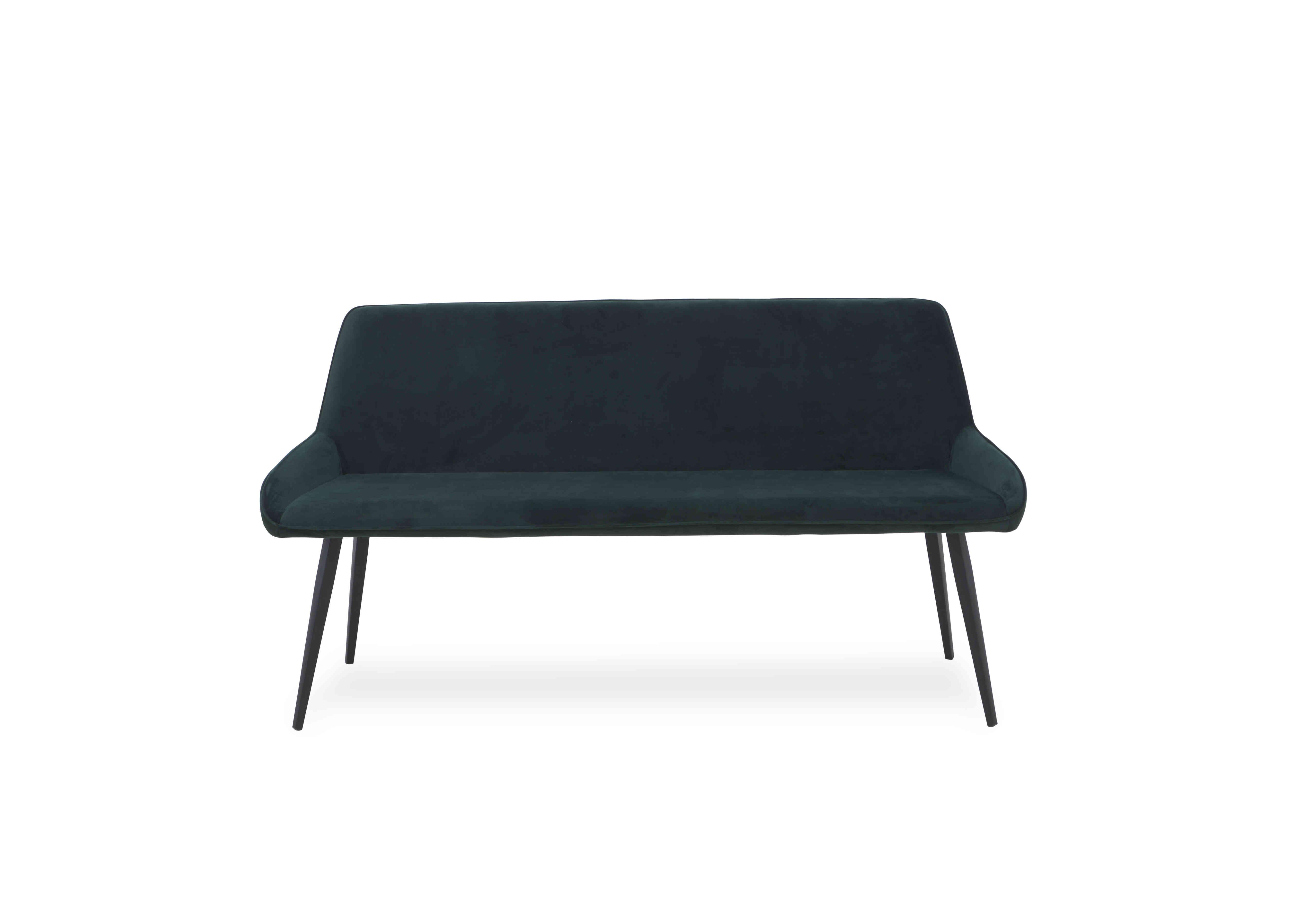 Saigon Velvet Dining Bench in Forest Green Velvet on Furniture Village