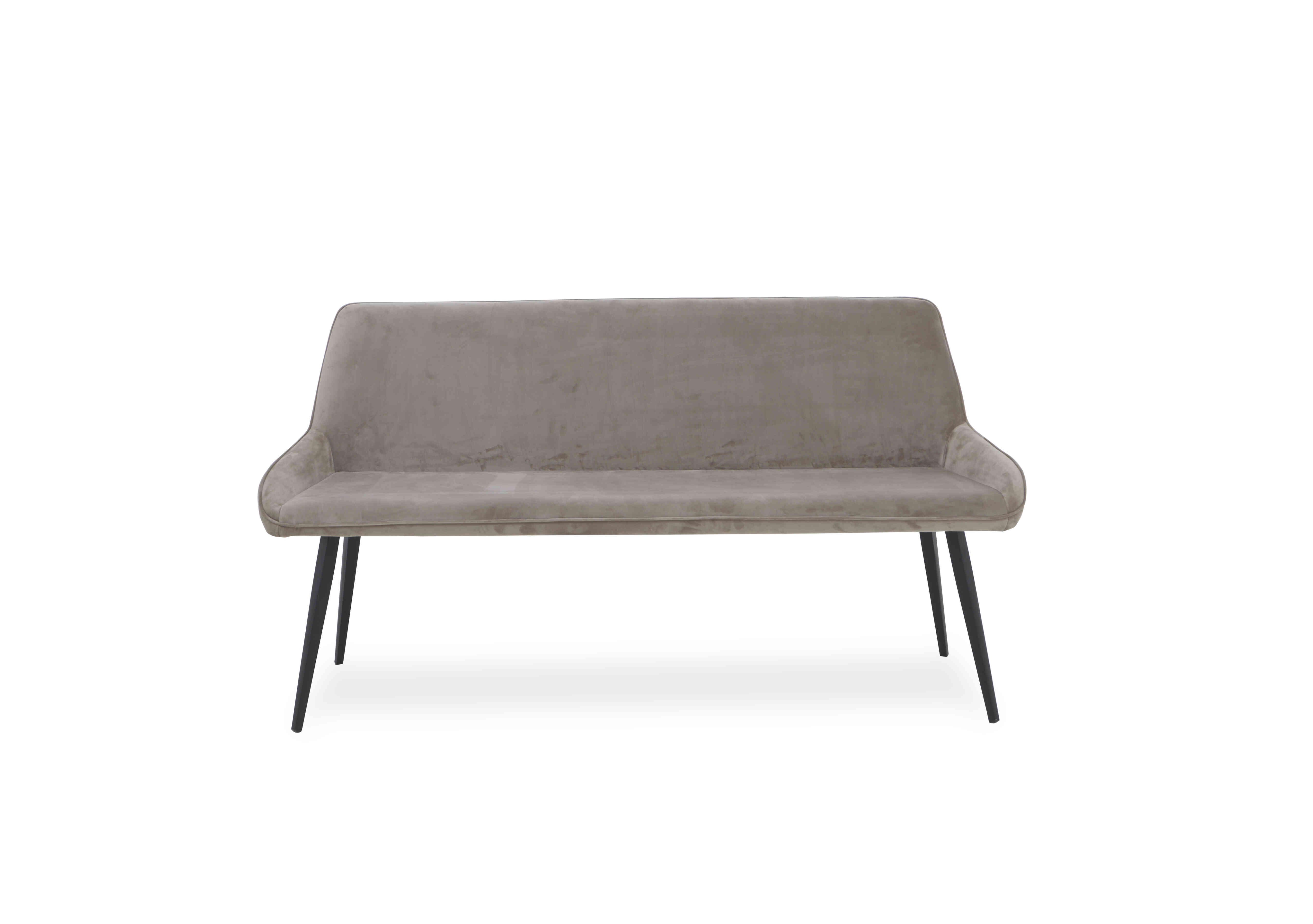 Saigon Velvet Dining Bench in Taupe Velvet on Furniture Village