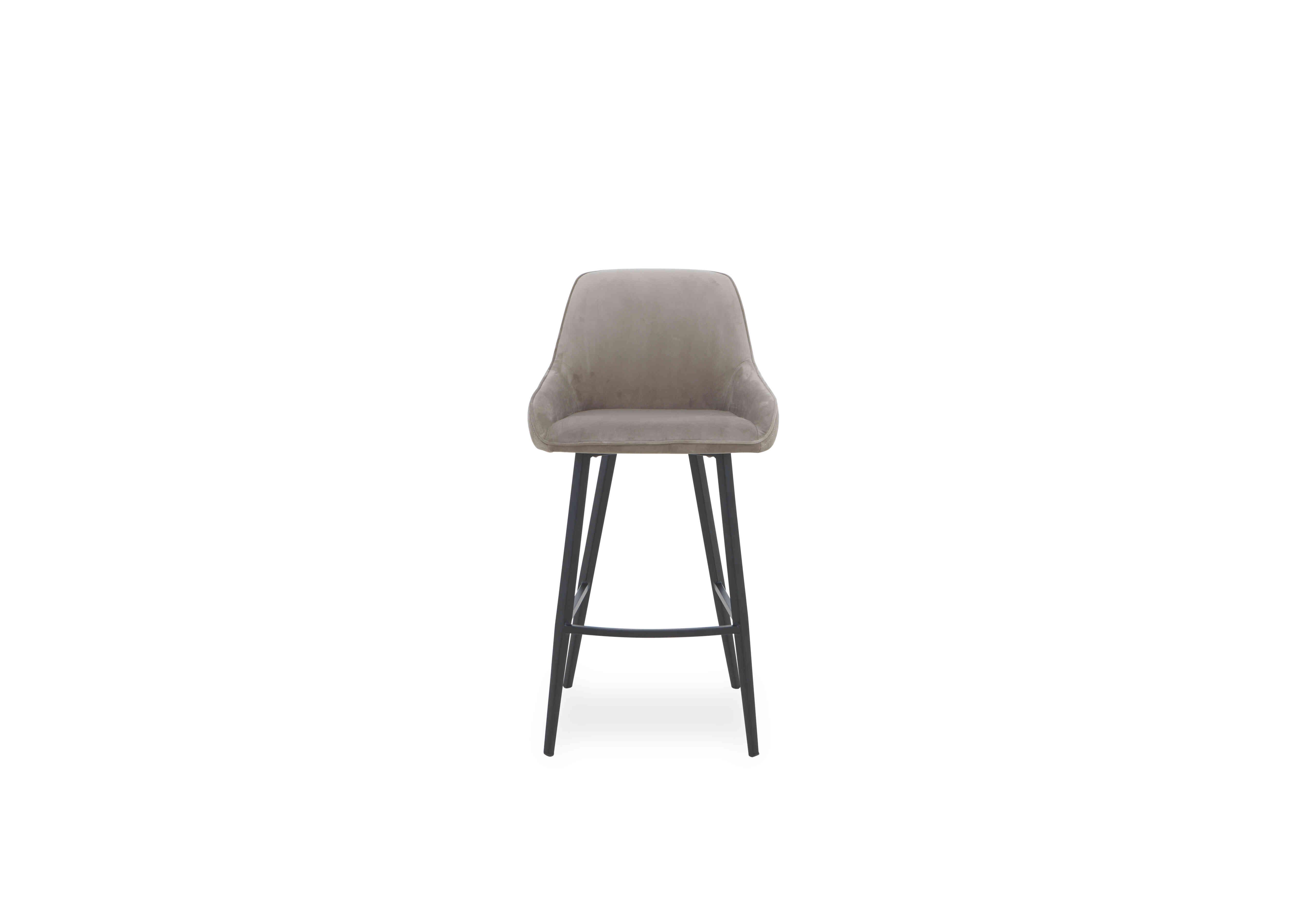 Saigon Velvet Bar Stool in Taupe Velvet on Furniture Village