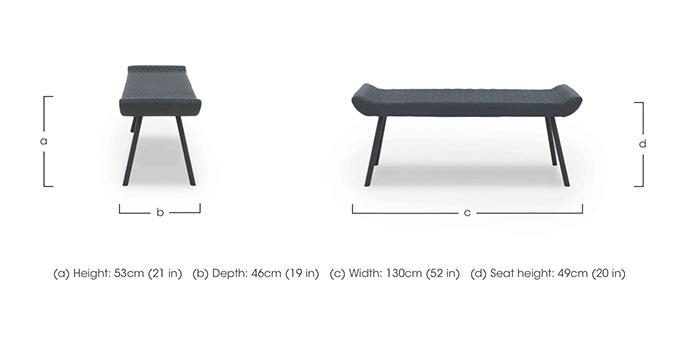 Ion Faux Leather Low Dining Bench in  on Furniture Village