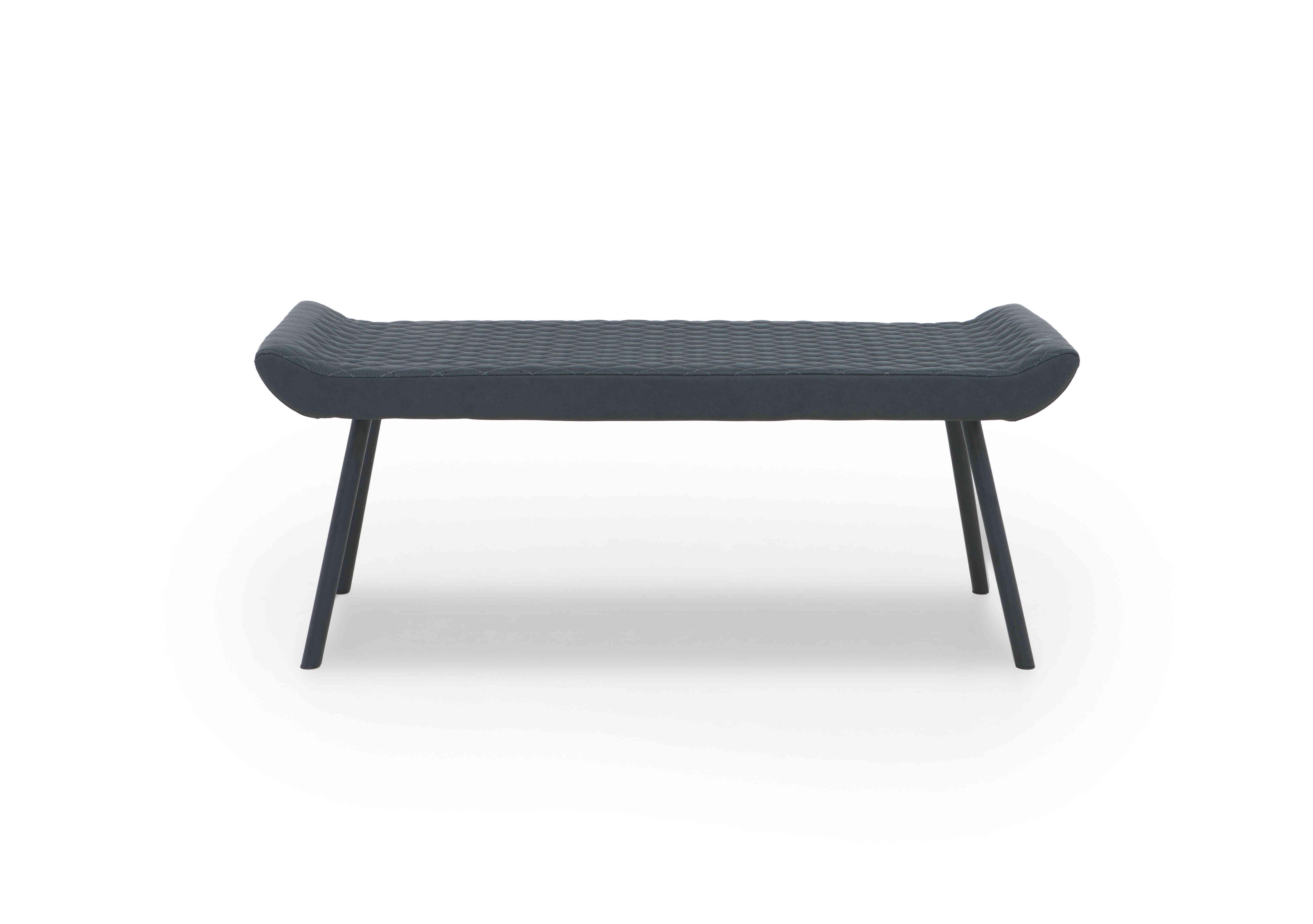 Ion Faux Leather Low Dining Bench in Dark Grey on Furniture Village