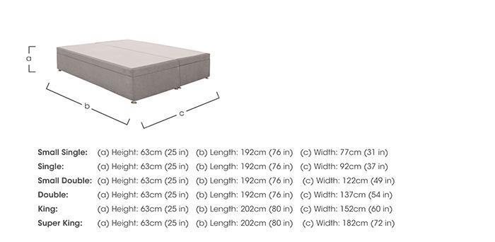 Power Ottoman Divan Base in  on Furniture Village