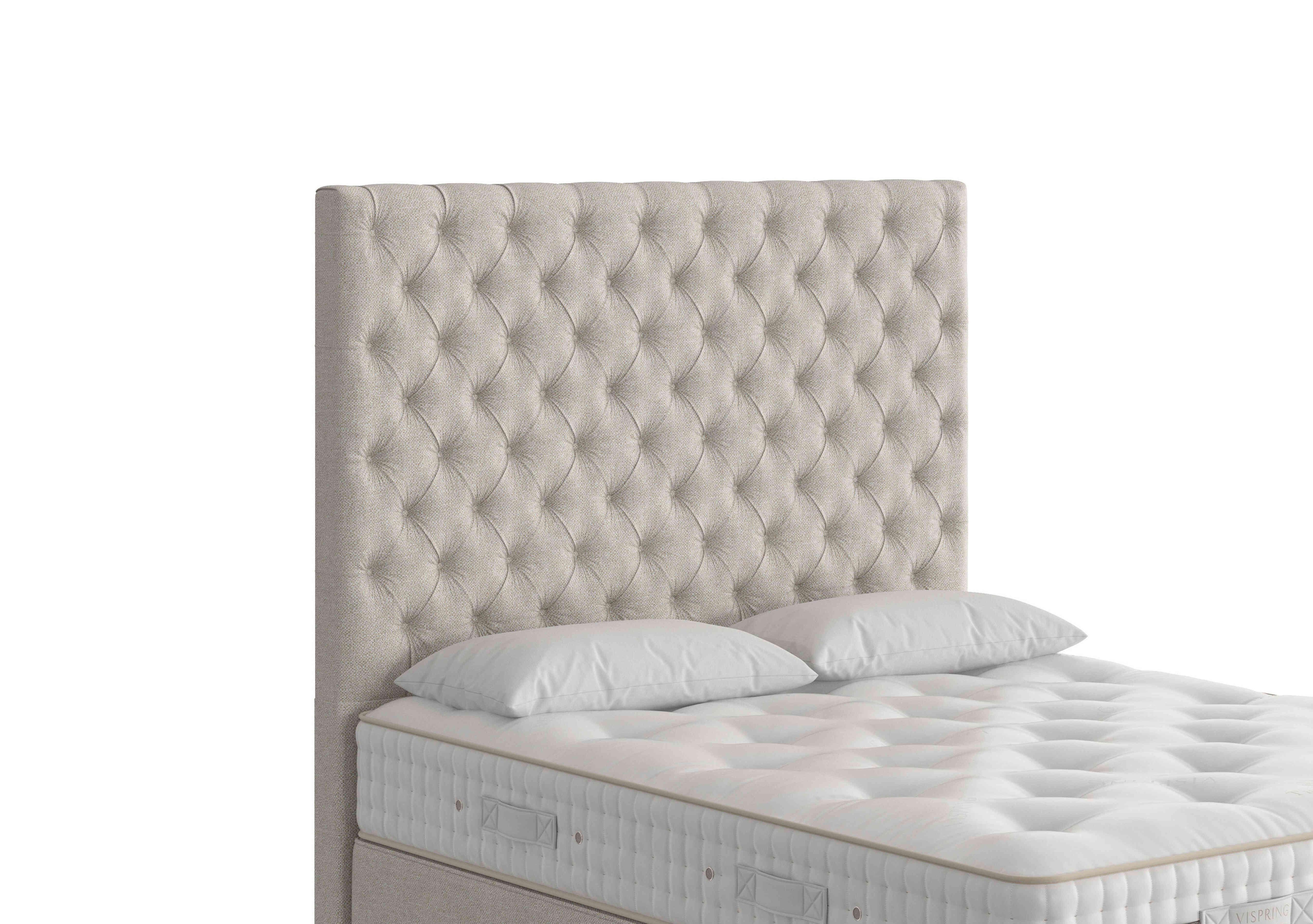 Aldo Floor Standing Headboard in 2150 Boucle Stone on Furniture Village