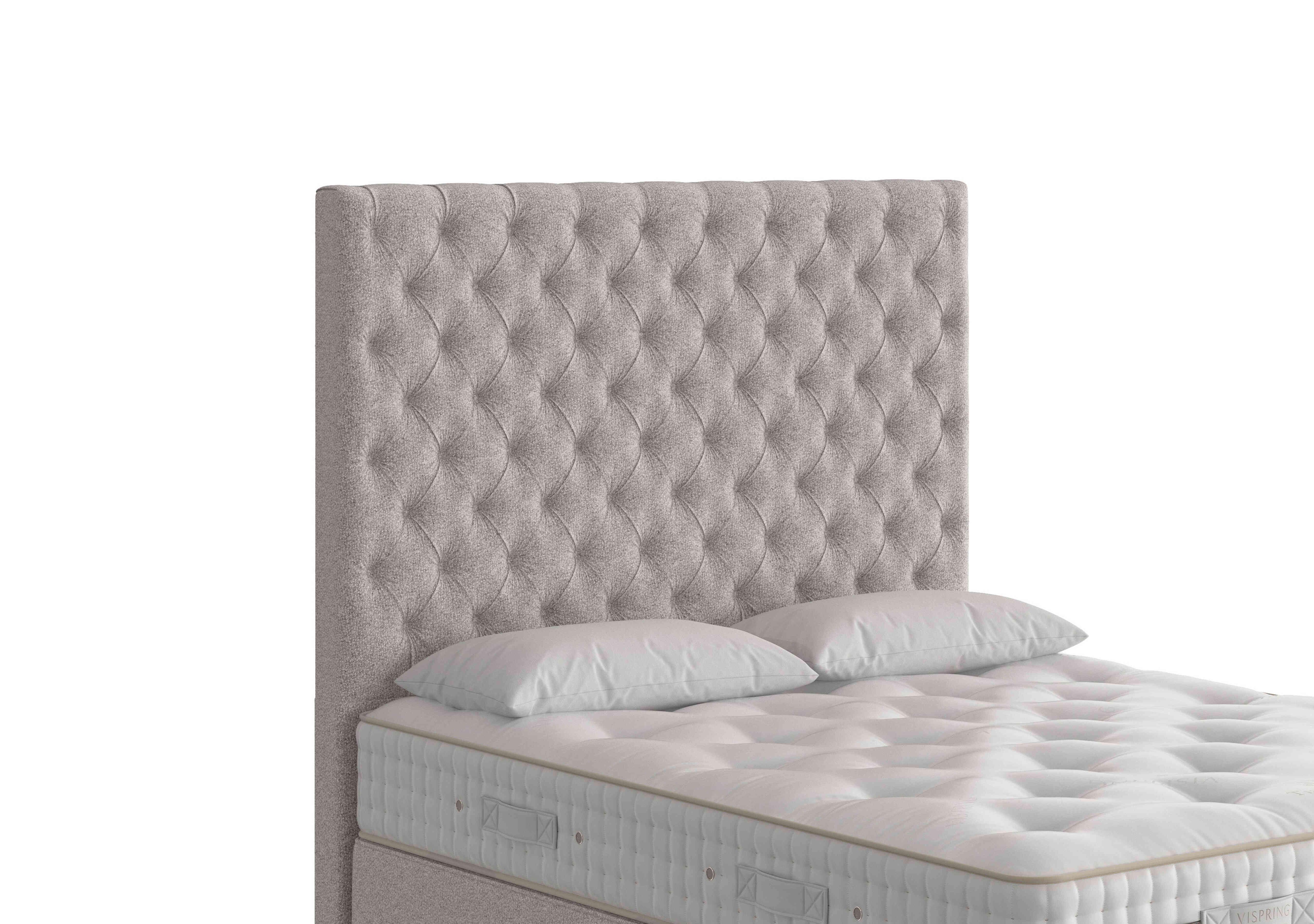 Aldo Floor Standing Headboard in Tick-1115 Weave Steel on Furniture Village