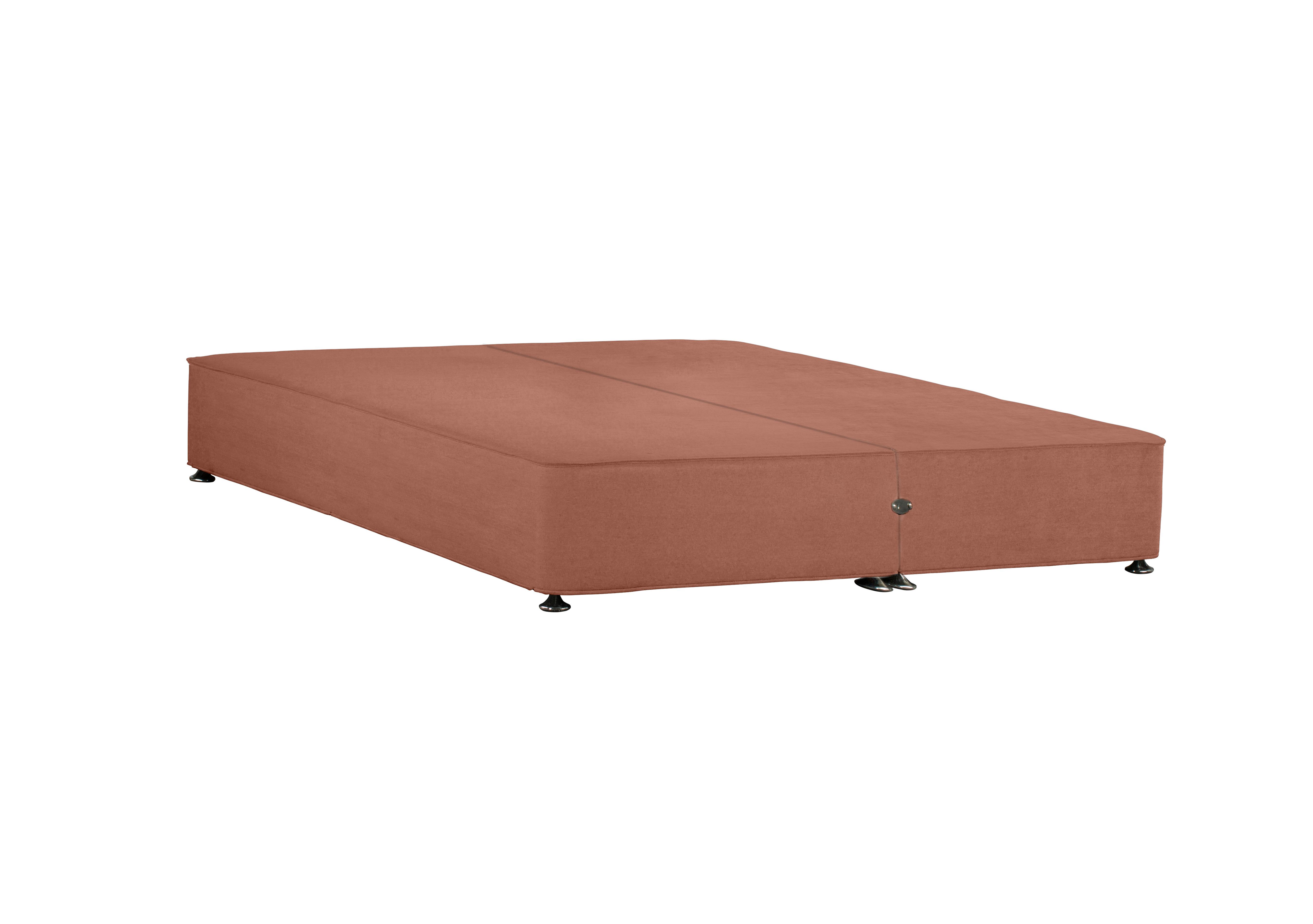 Shallow Divan Base in Joshua Burnt Orange on Furniture Village