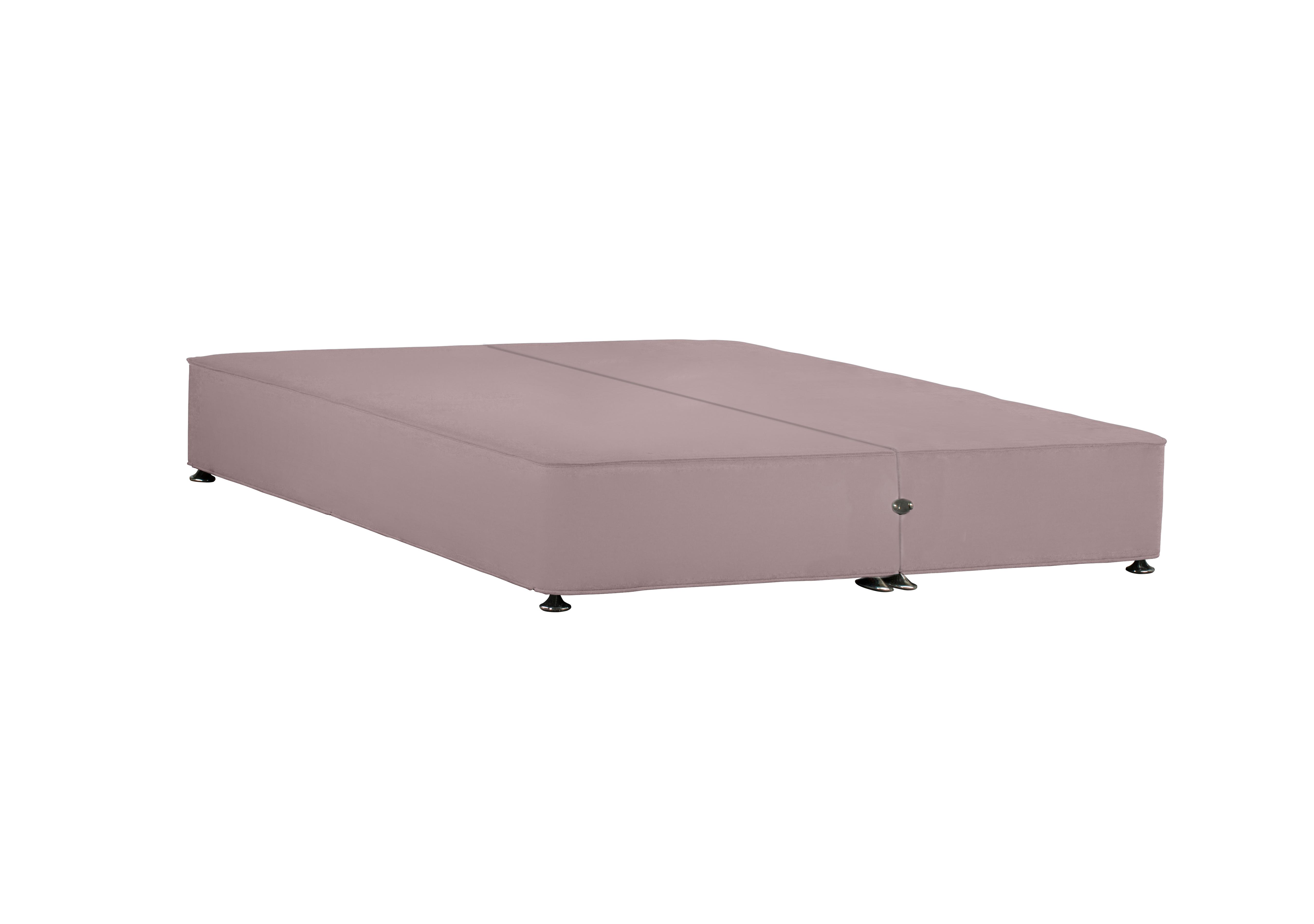 Shallow Divan Base in Plush Light Pink on Furniture Village