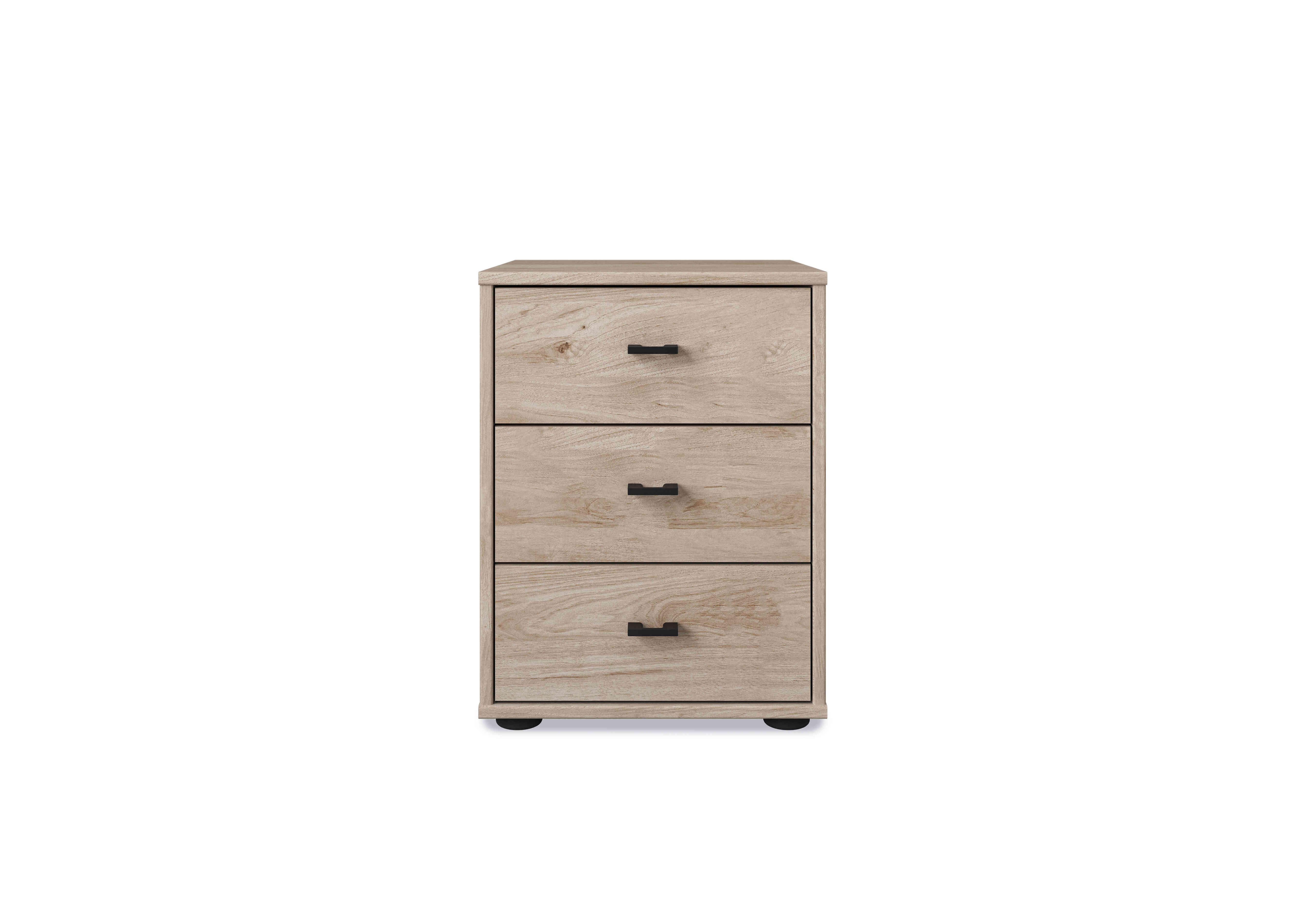 Dallas 40cm 3 Drawer Bedside Cabinet in Holm Oak on Furniture Village