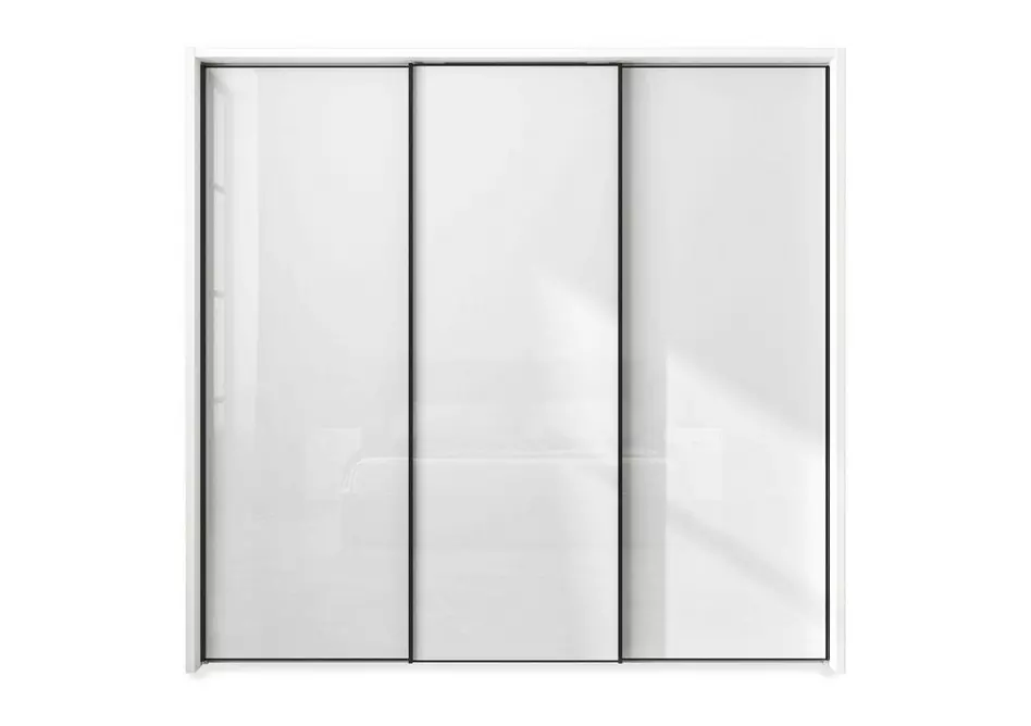 Dallas 235cm 3 Door Sliding Glass Wardrobe