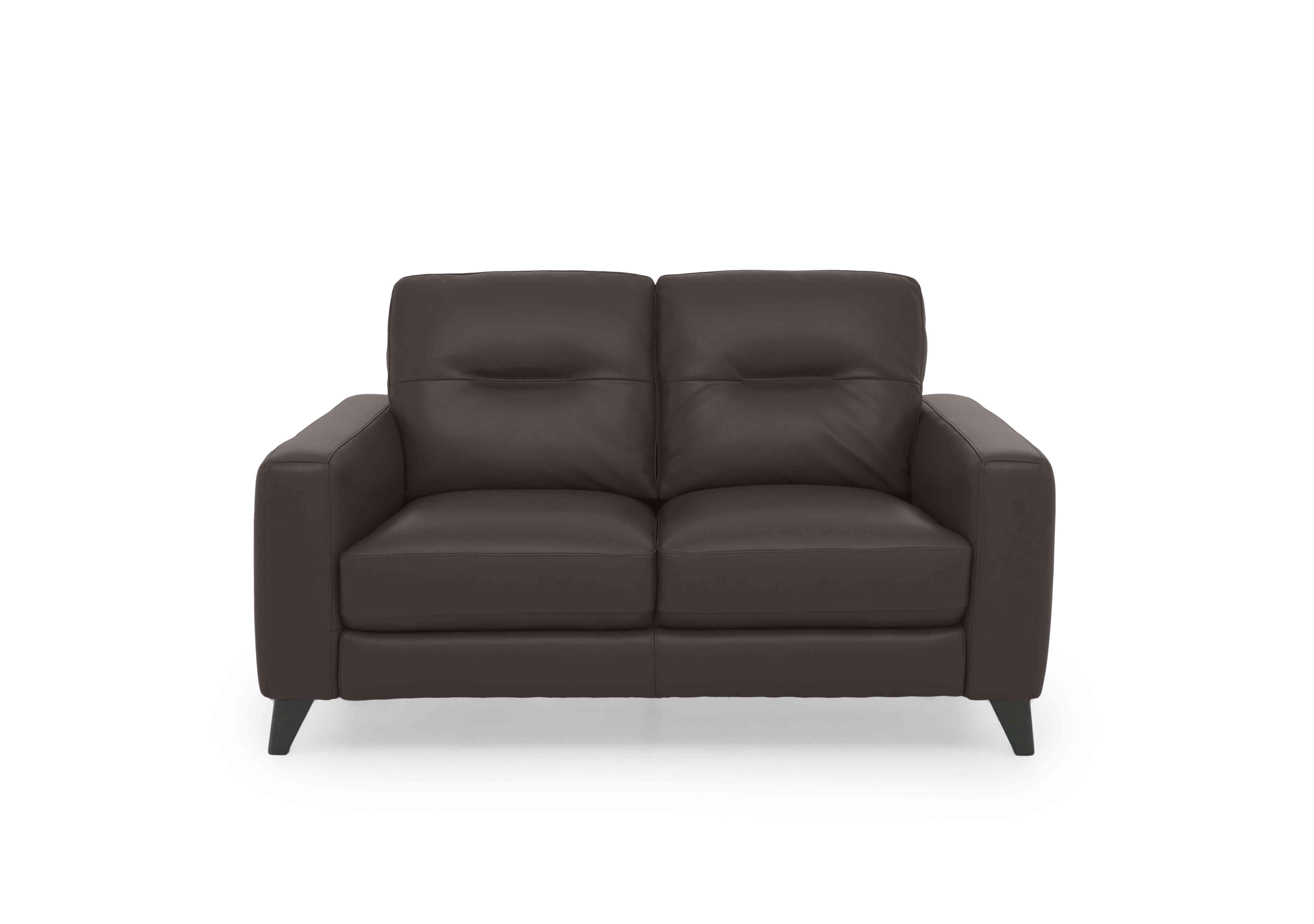 Jules 2 Seater Leather Sofa in An-920d Teak on Furniture Village