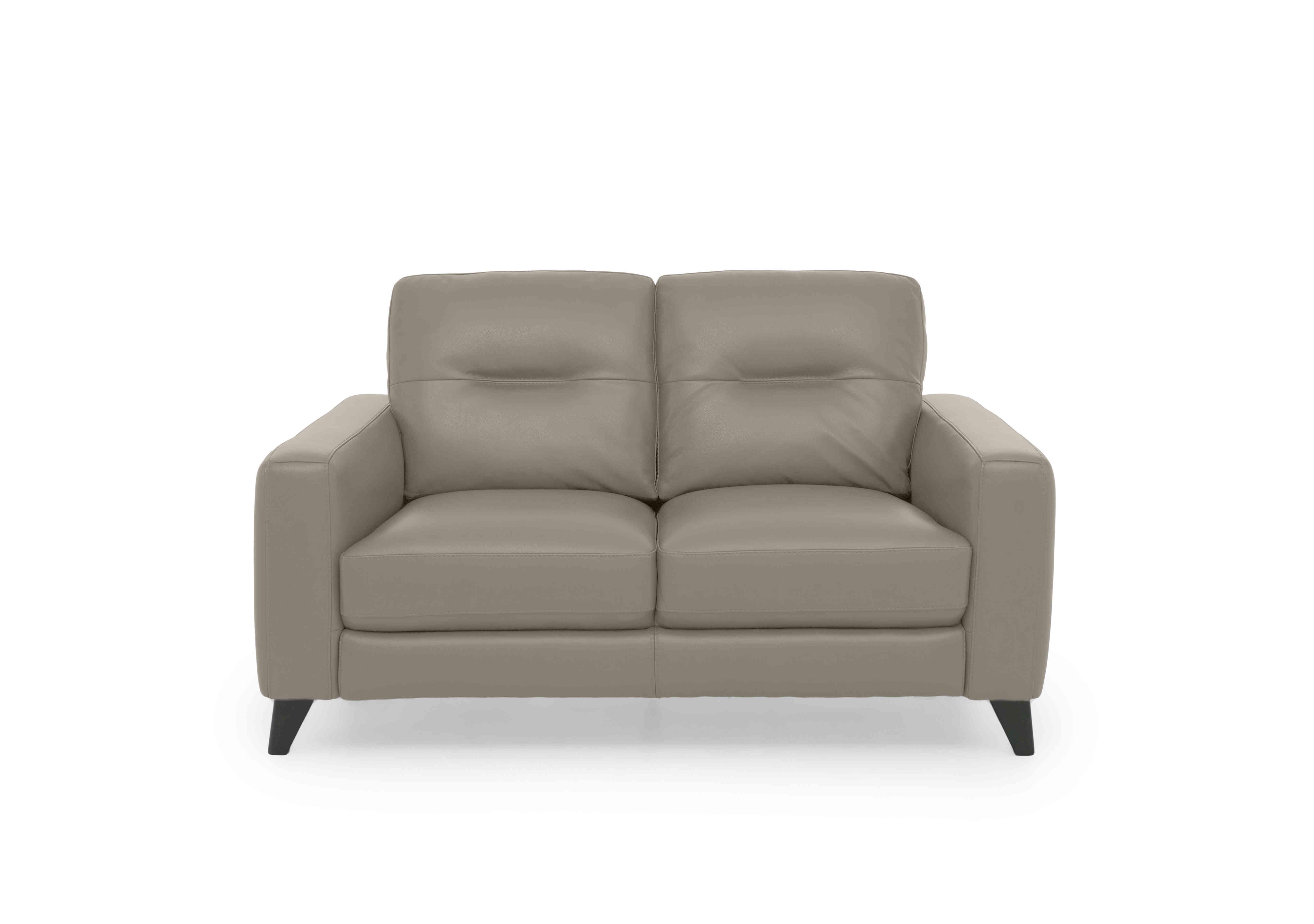 Jules 2 Seater Leather Sofa in An-946b Silver Grey on Furniture Village