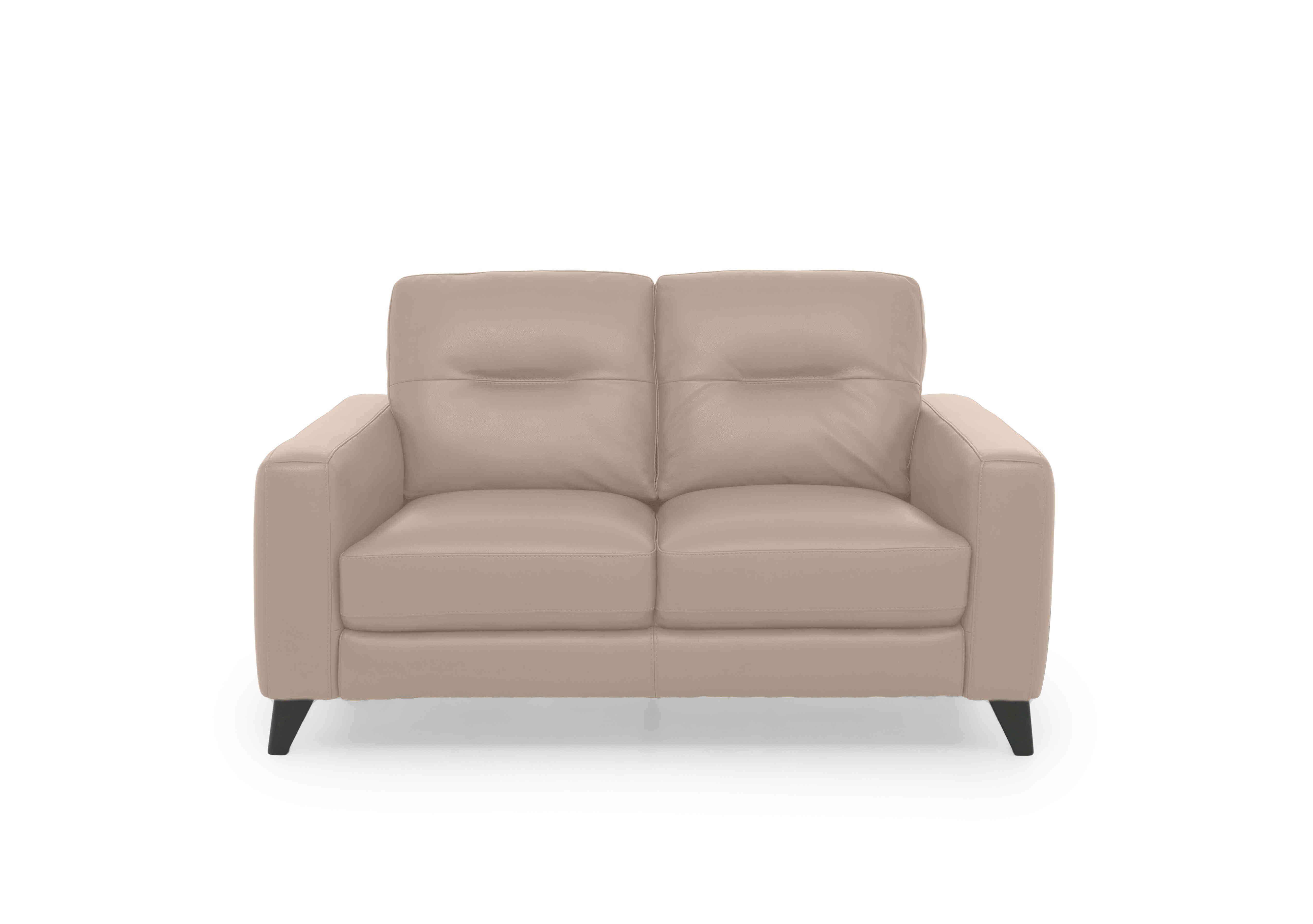 Jules 2 Seater Leather Sofa in Bv-039c Pebble on Furniture Village