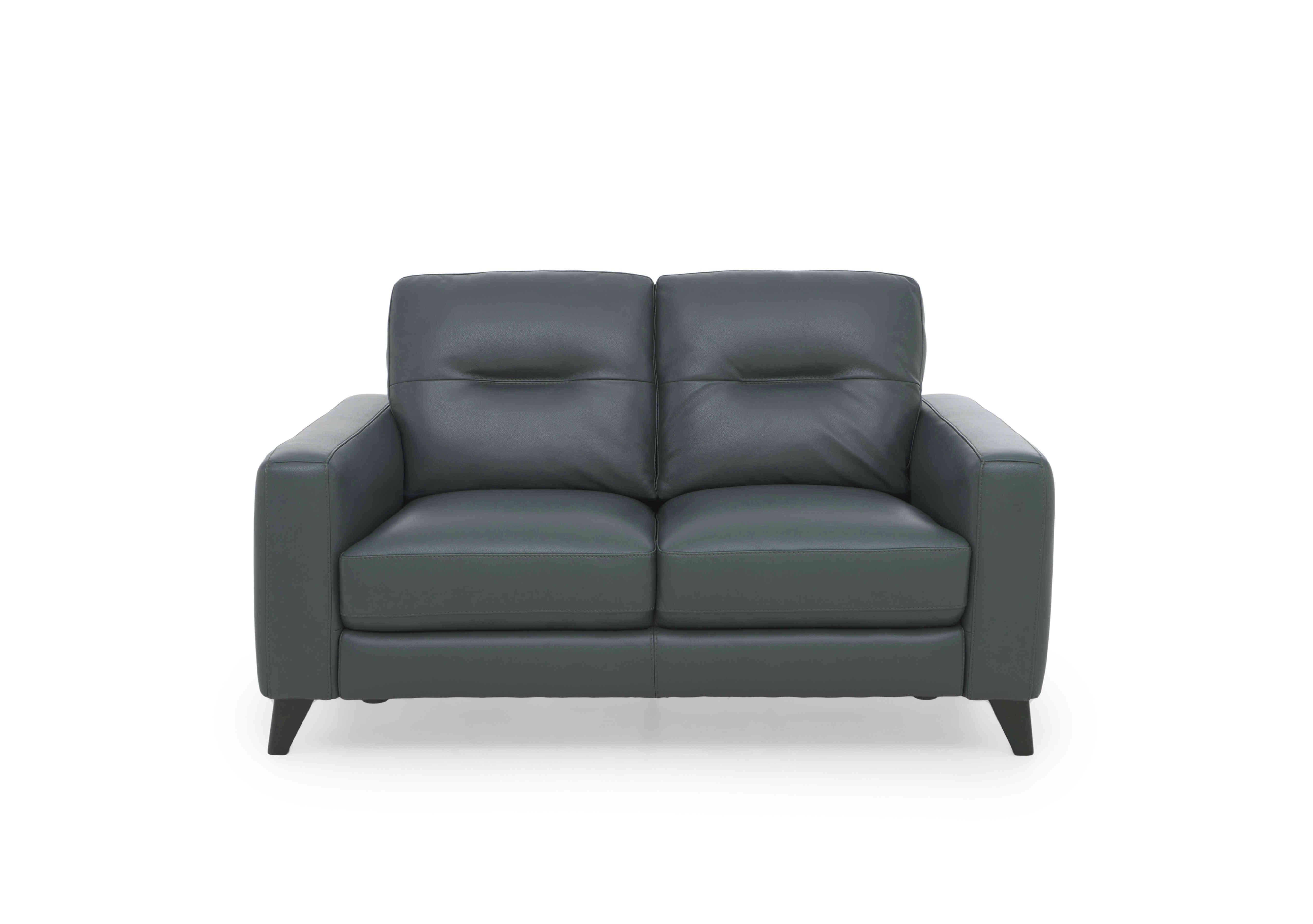 Jules 2 Seater Leather Sofa in Nc-301e Lake Green on Furniture Village