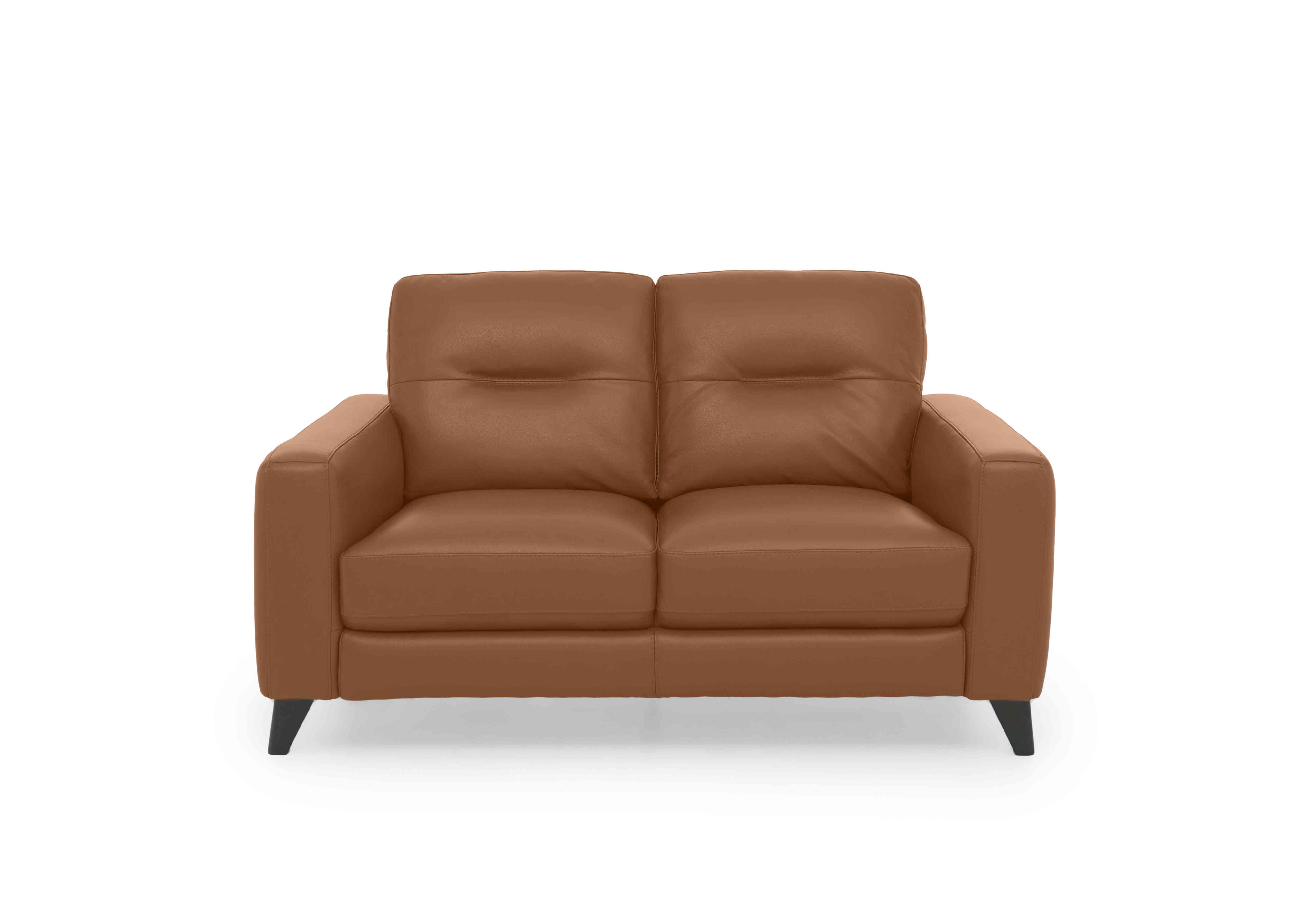Jules 2 Seater Leather Sofa in Nc-334e Pecan Brown on Furniture Village