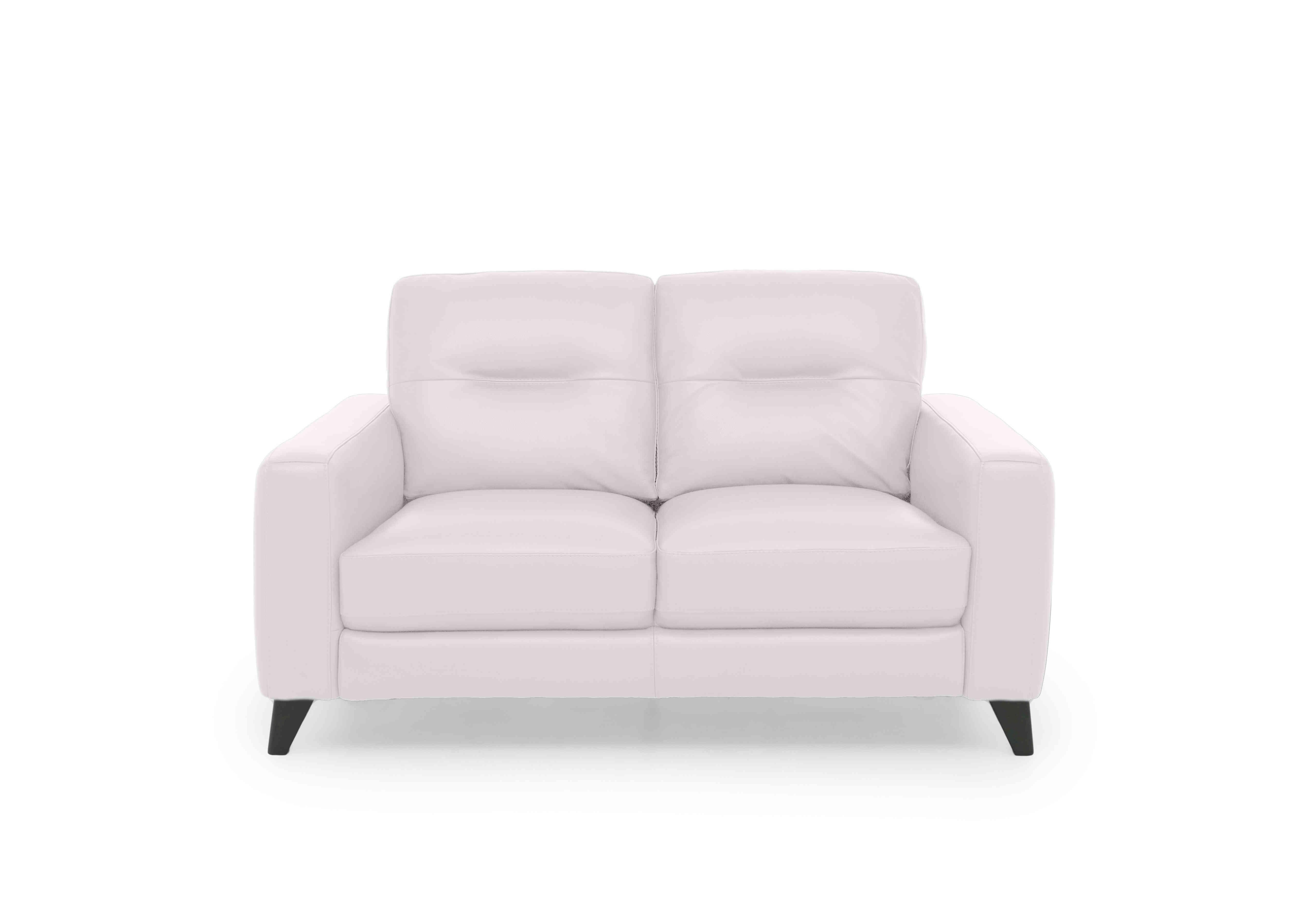 Jules 2 Seater Leather Sofa in Nc-744d Star White on Furniture Village