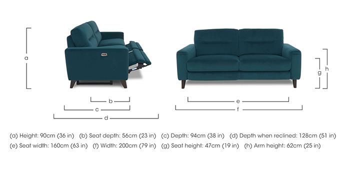 Jules 3 Seater Fabric Power Recliner Sofa in  on Furniture Village